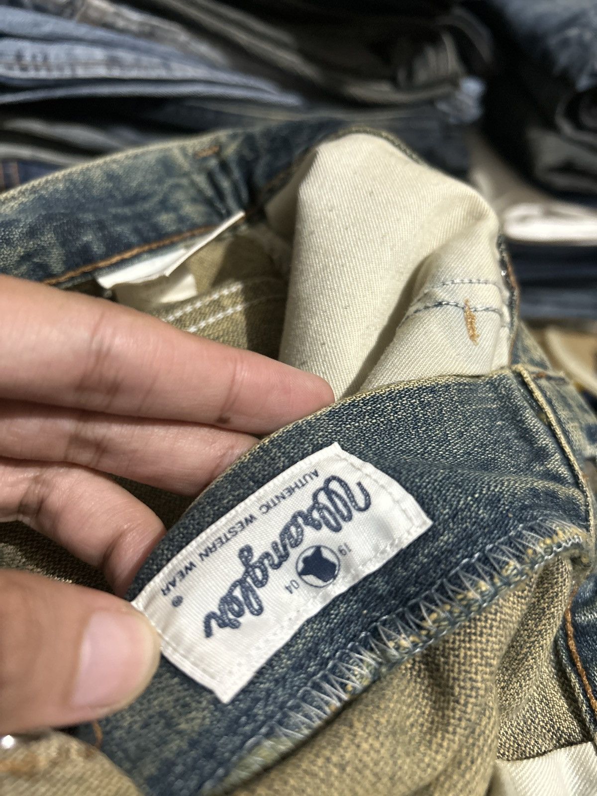 Kapital Vintage Buckle Back Wrangler Blue Bell Distressed Denim Jean Size US 30 / EU 46 - 10 Thumbnail
