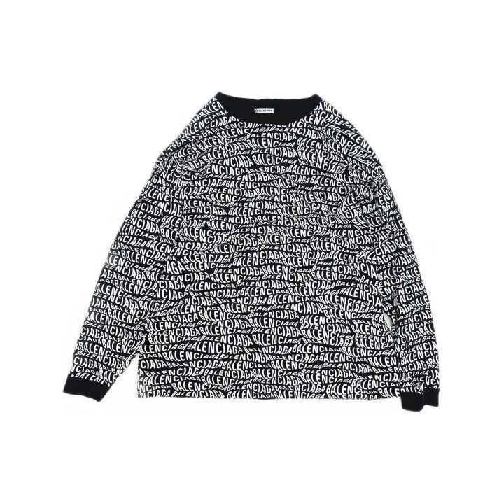 Balenciaga Balenciaga Balenciaga Black and White Logo Sweatshirt -250 Size US M / EU 48-50 / 2 - 1 Thumbnail