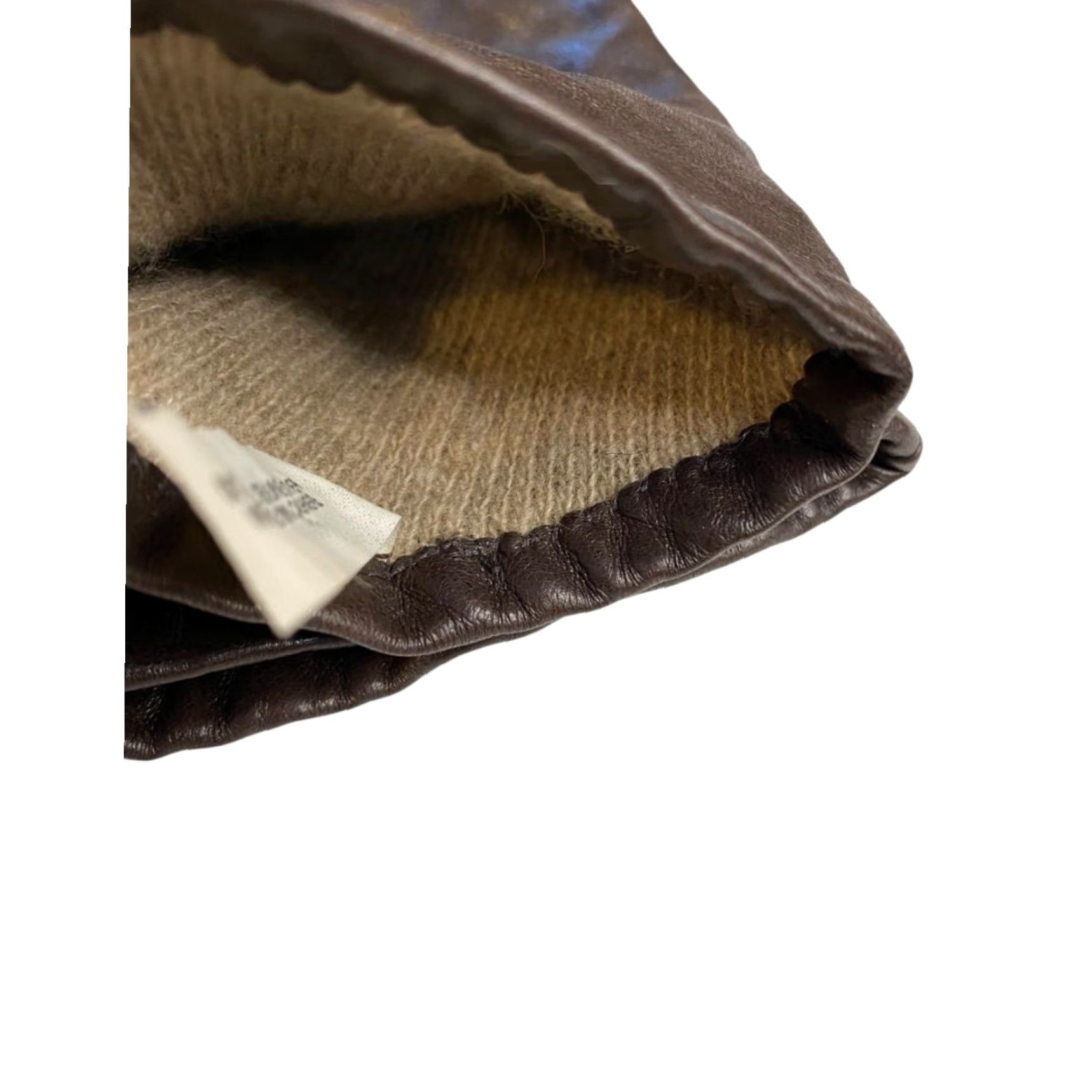 Vintage VINTAGE Isotoner Womens Gloves Leather Cashmere Lined Brown Size 7.5 Women's Gloves Brown Leather Cashmere Lined 7.5 Size ONE SIZE - 6 Thumbnail