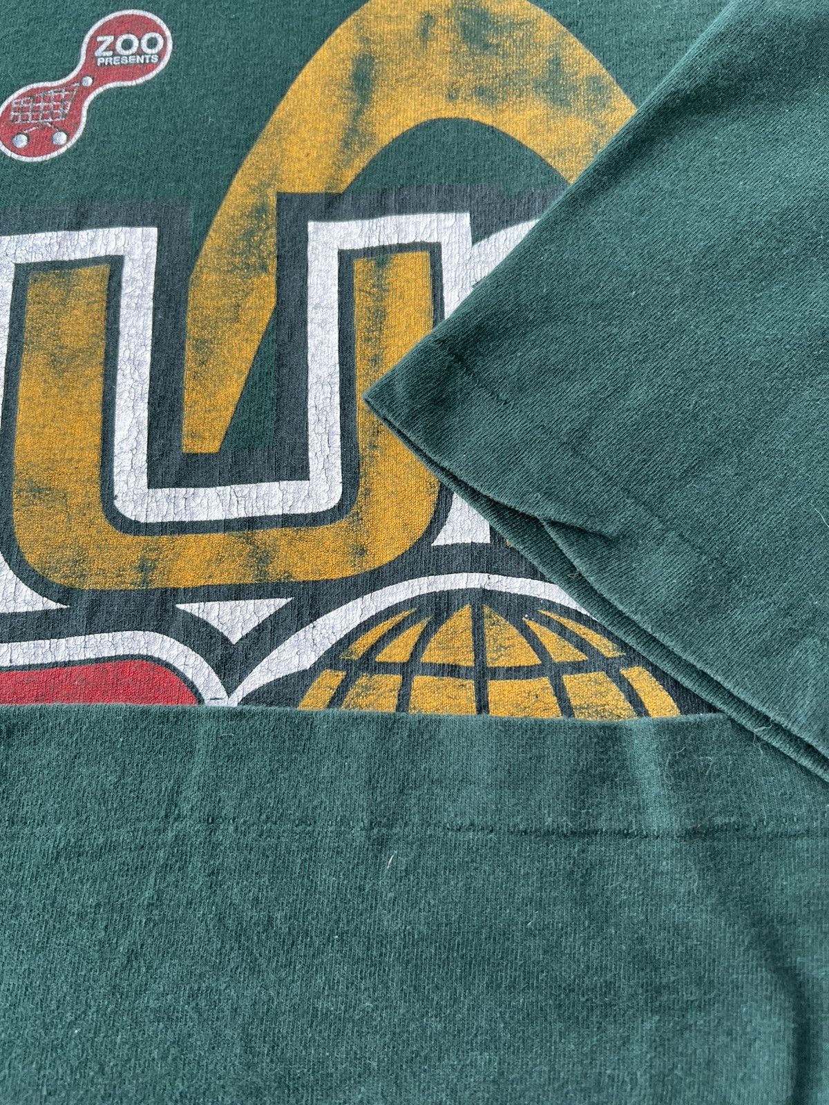 Band Tees Vintage 1997 U2 Popmart Tour Rock Band Green T-shirt Size US L / EU 52-54 / 3 - 8 Thumbnail