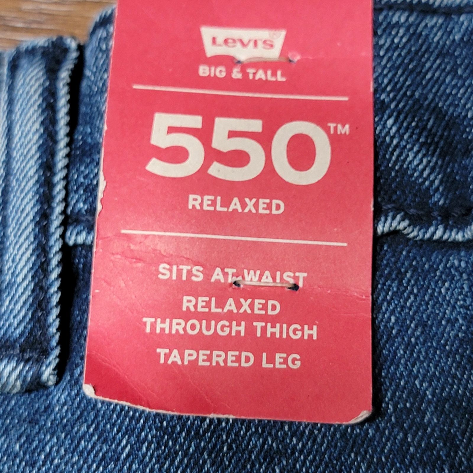 Levi's Levis 550 Relaxed B&T 2-Way Stretch Tapered Leg -56X32 NWT Size US 44 / EU 60 - 8 Thumbnail