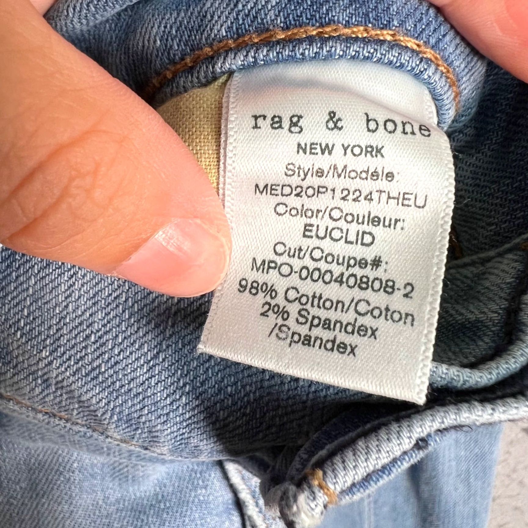 Rag & Bone Rag & Bone Jeans Mens 33 Blue Extra-Slim Denim 5-Pocket Size US 33 - 4 Thumbnail