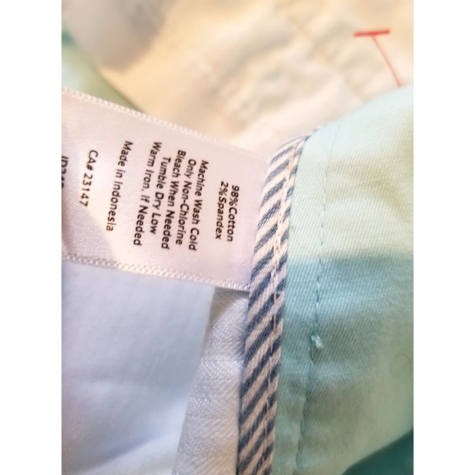 Talbots Womens Talbots Khaki Dress Pants 16 Blue Cotton Slack Trouser Stretch Size 38" / US 16 / IT 52 - 7 Thumbnail