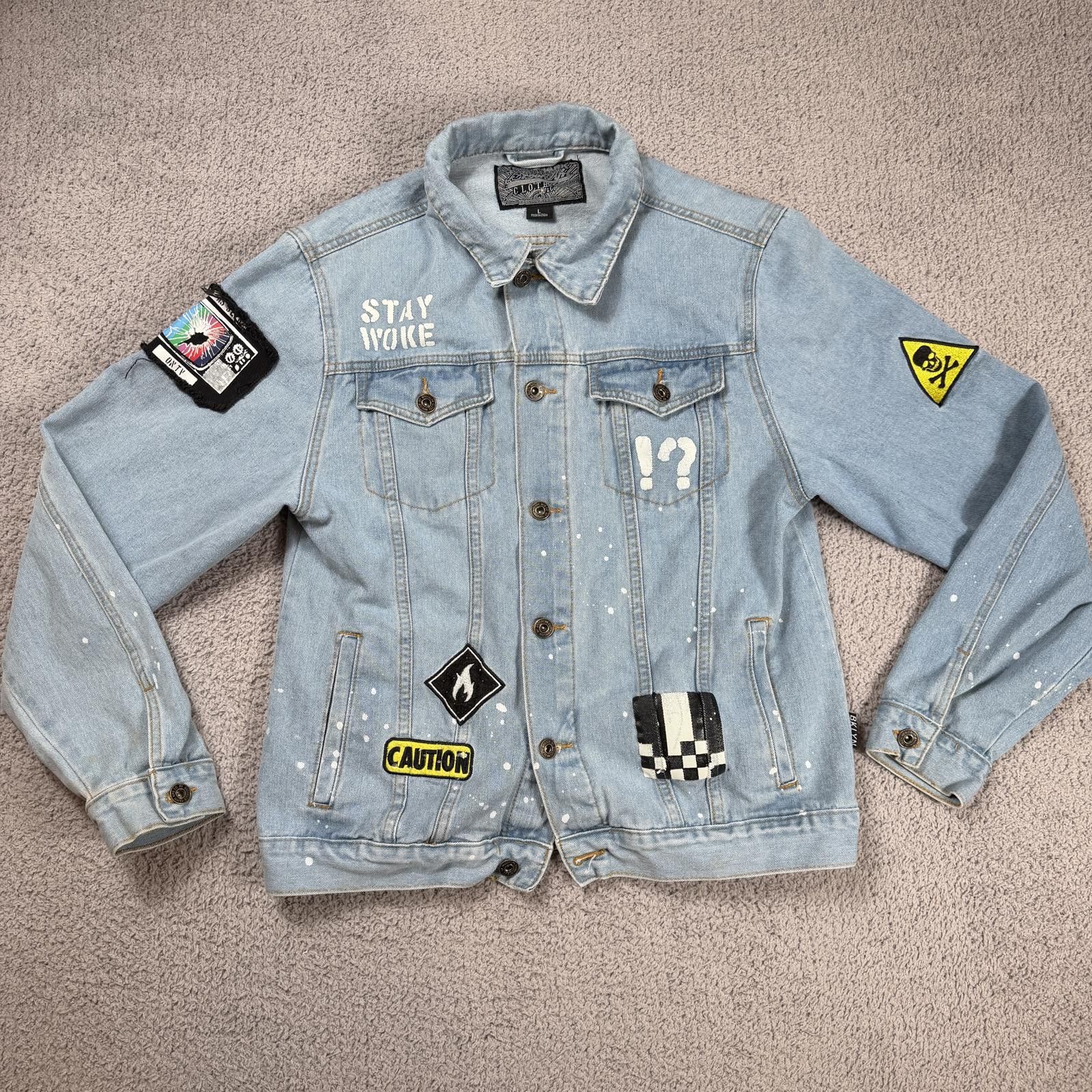 Brooklyn Cloth Brooklyn Cloth Denim Jean Jacket Mens L Patch Stay Woke Size US L / EU 52-54 / 3 - 1 Thumbnail