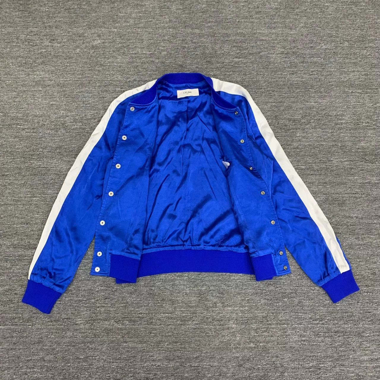 Celine Celine Klein Blue Silk Baseball Jacket Size 50 95 New Size US M / EU 48-50 / 2 - 6 Thumbnail