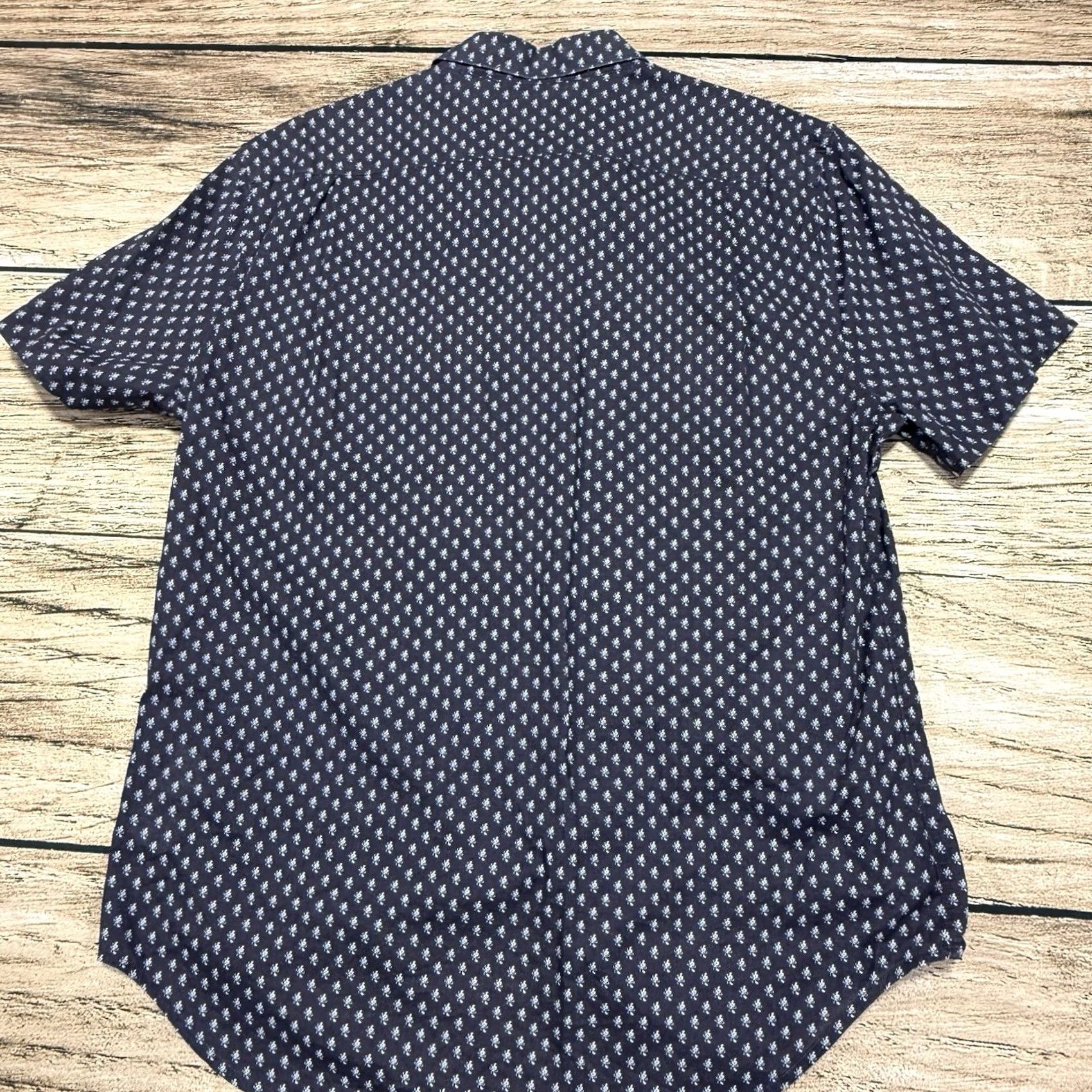 Vince Vince Shirt Mens M Blue Camp Casual Geometric AOP Short Sleeve Button-Up Collared Casual Size US M / EU 48-50 / 2 - 4 Thumbnail