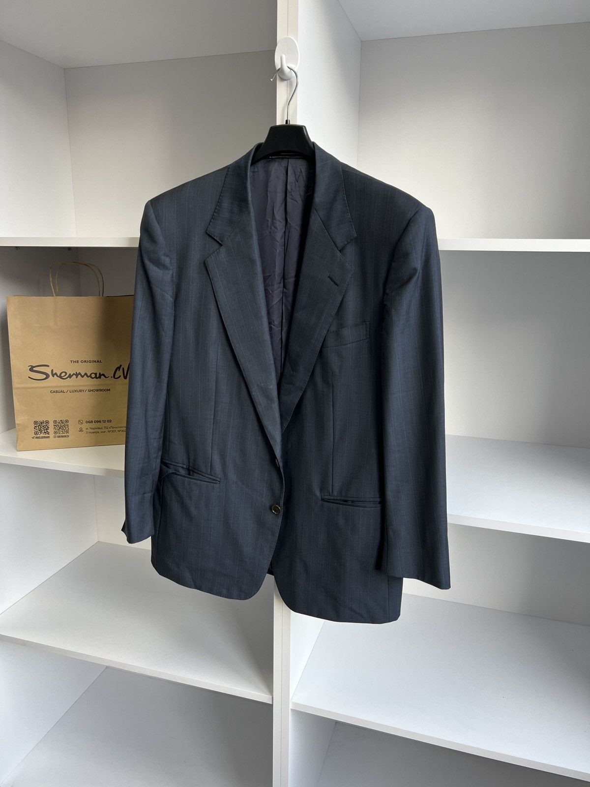 Designer × Ermenegildo Zegna × Vintage Vintage Ermenegildo Zegna Navy Luxury Old Money Style Blazer Size 40L - 3 Thumbnail