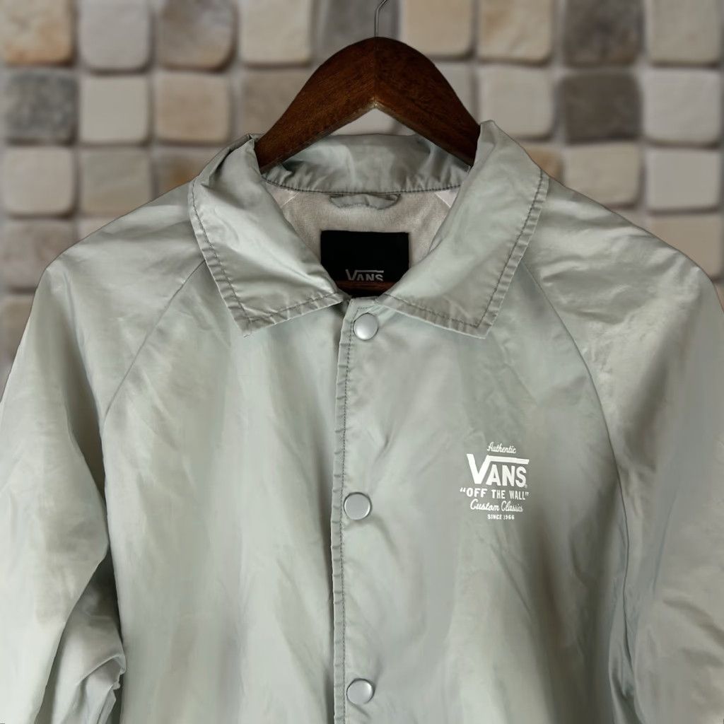 Vans VANS Off the Wall Jacket Mens Medium Gray Snap Button Long Sleeve with Pockets Size US M / EU 48-50 / 2 - 1 Thumbnail