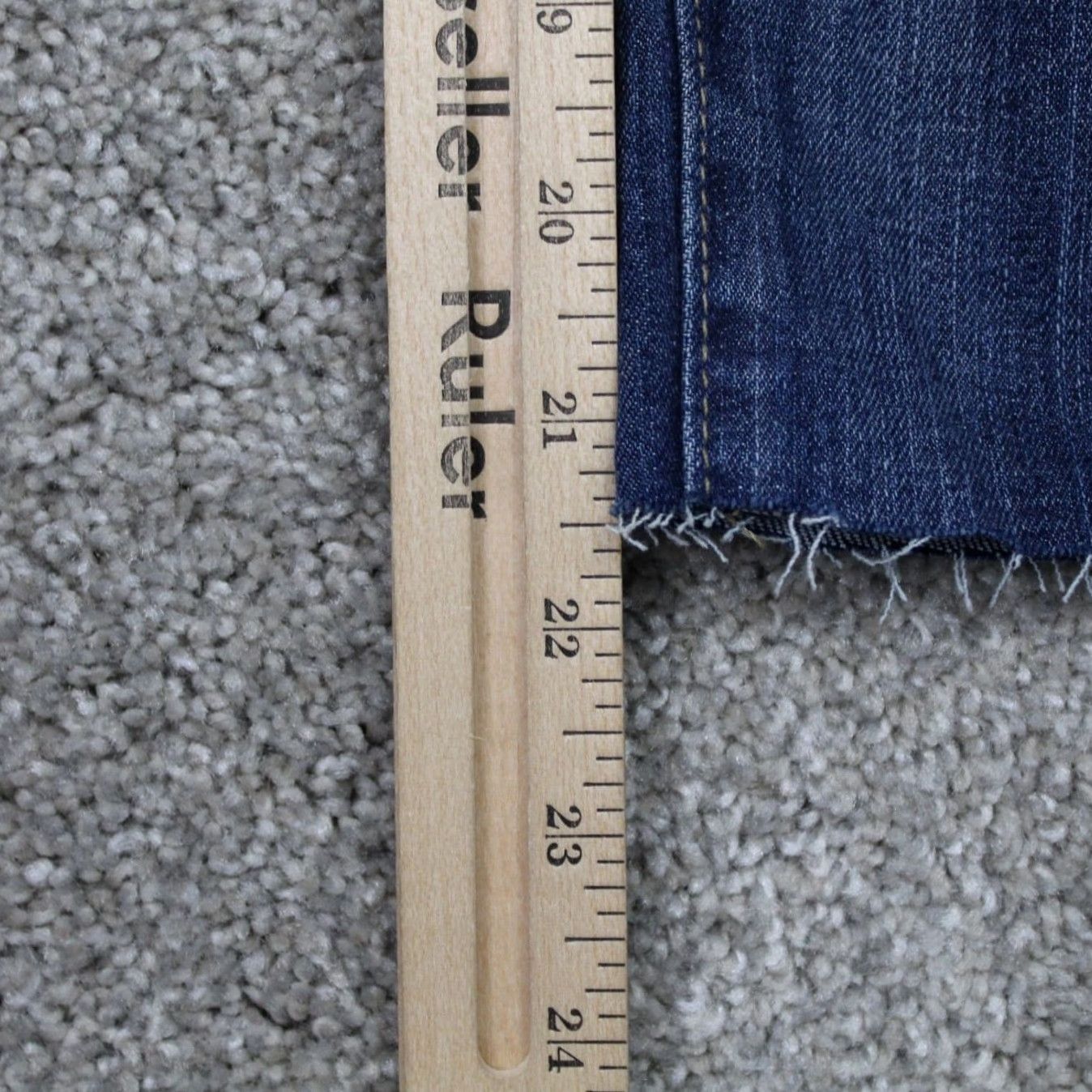 Paige PAIGE Jimmy Skinny Jeans Womens 25 Blue Distressed Capris 22" Inseam Jeans Size 42" / US 20 - 3 Thumbnail