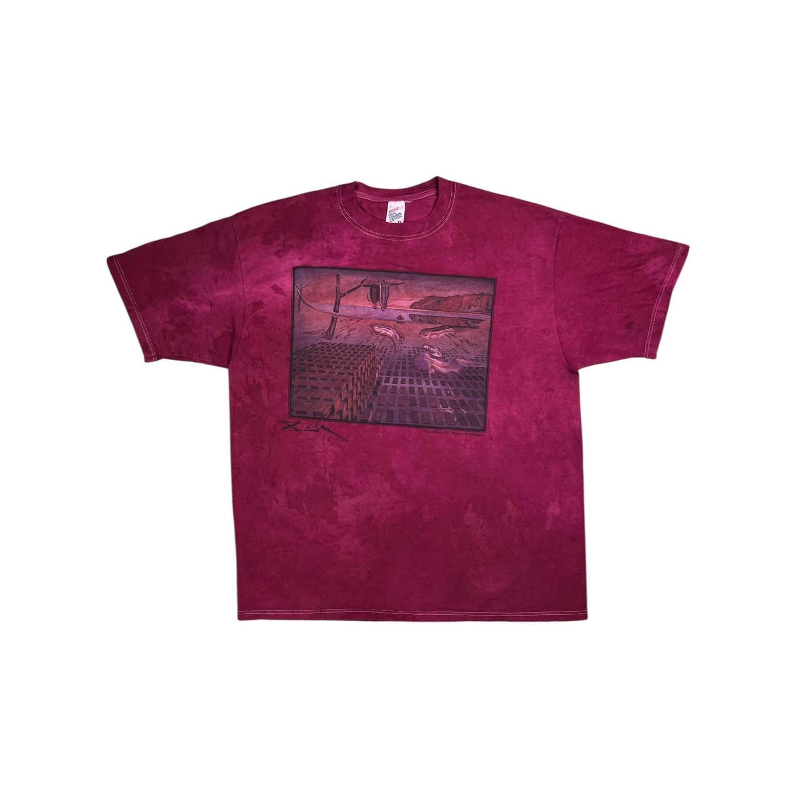 Jerzees × Vintage 90s Salvador Dali Disintegration Persistence Memory dye tee Size US XL / EU 56 / 4 - 1 Thumbnail
