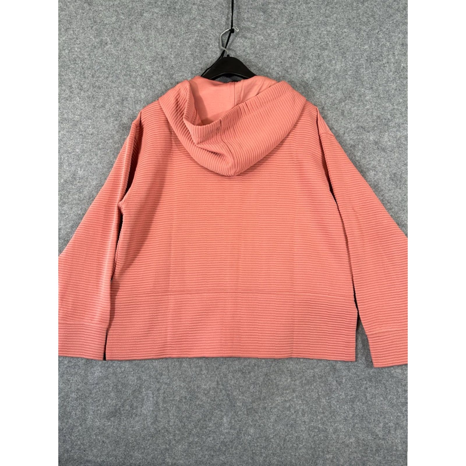 DKNY VINTAGE: DKNY Ottoman Full-Zip Hoodie Womens M Faded Rose Ribbed Stretch Pockets NWT Size M / US 6-8 / IT 42-44 - 7 Thumbnail