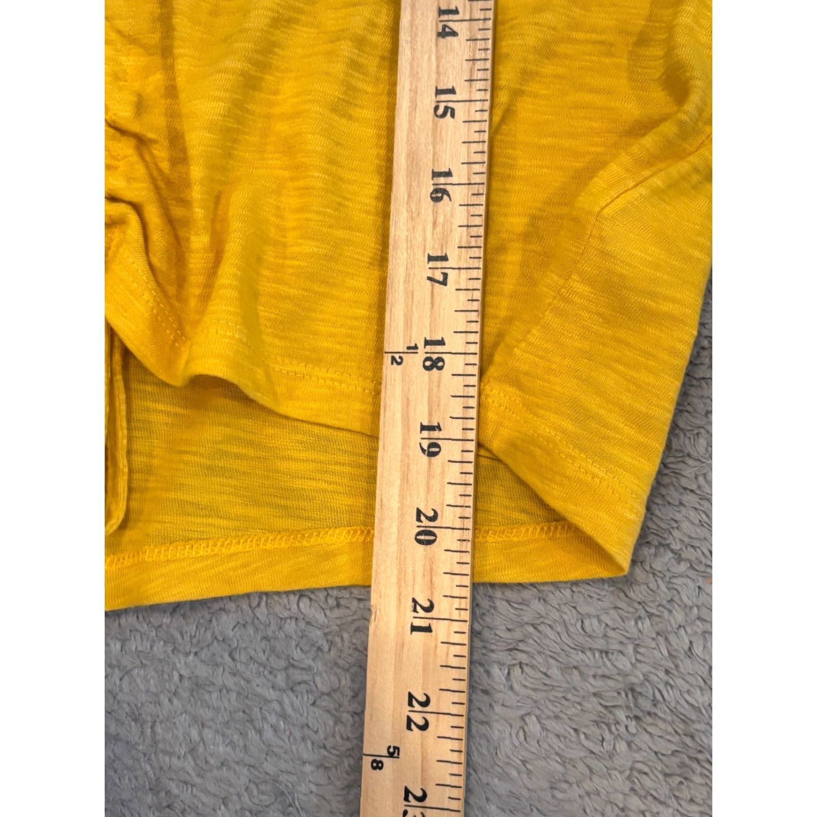 Express Express Blouse Womens M Yellow Short Sleeve Ruched Drawstring Front Regular Fit Bell Sleeve Shirt Size M / US 6-8 / IT 42-44 - 4 Thumbnail