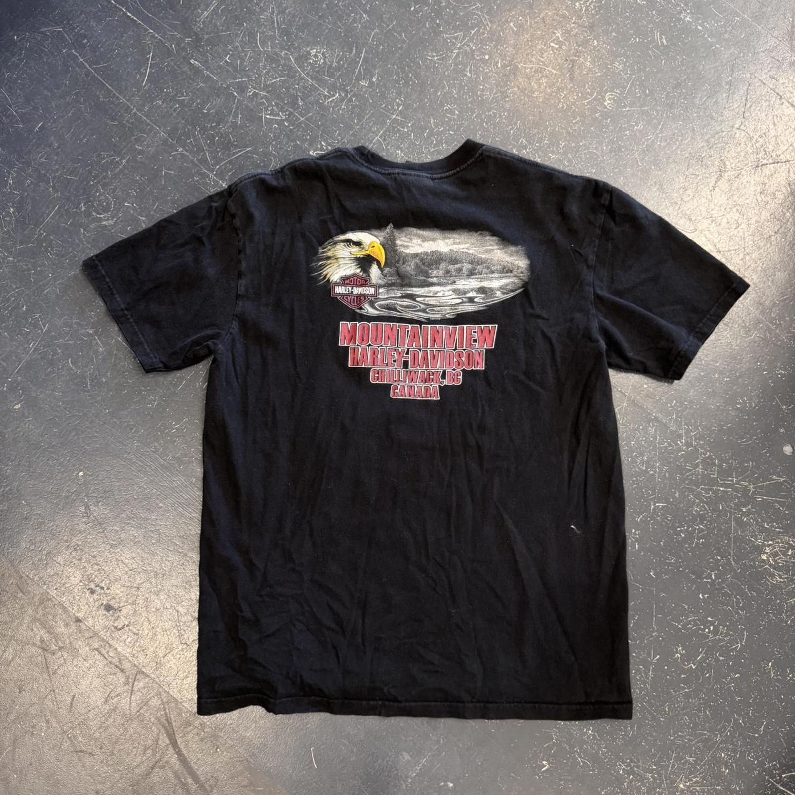 Harley Davidson × Vintage Vintage Harley Davidson Flaming Skull Tee Size US XL / EU 56 / 4 - 5 Thumbnail