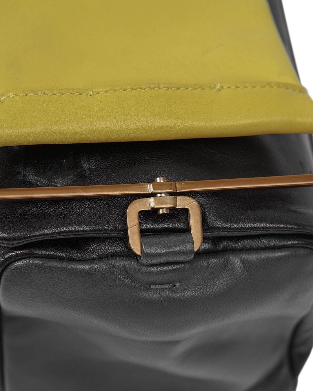 Prada Prada S/S2001 Leather Rectangle Bag in Black/Yellow Size ONE SIZE - 10 Thumbnail