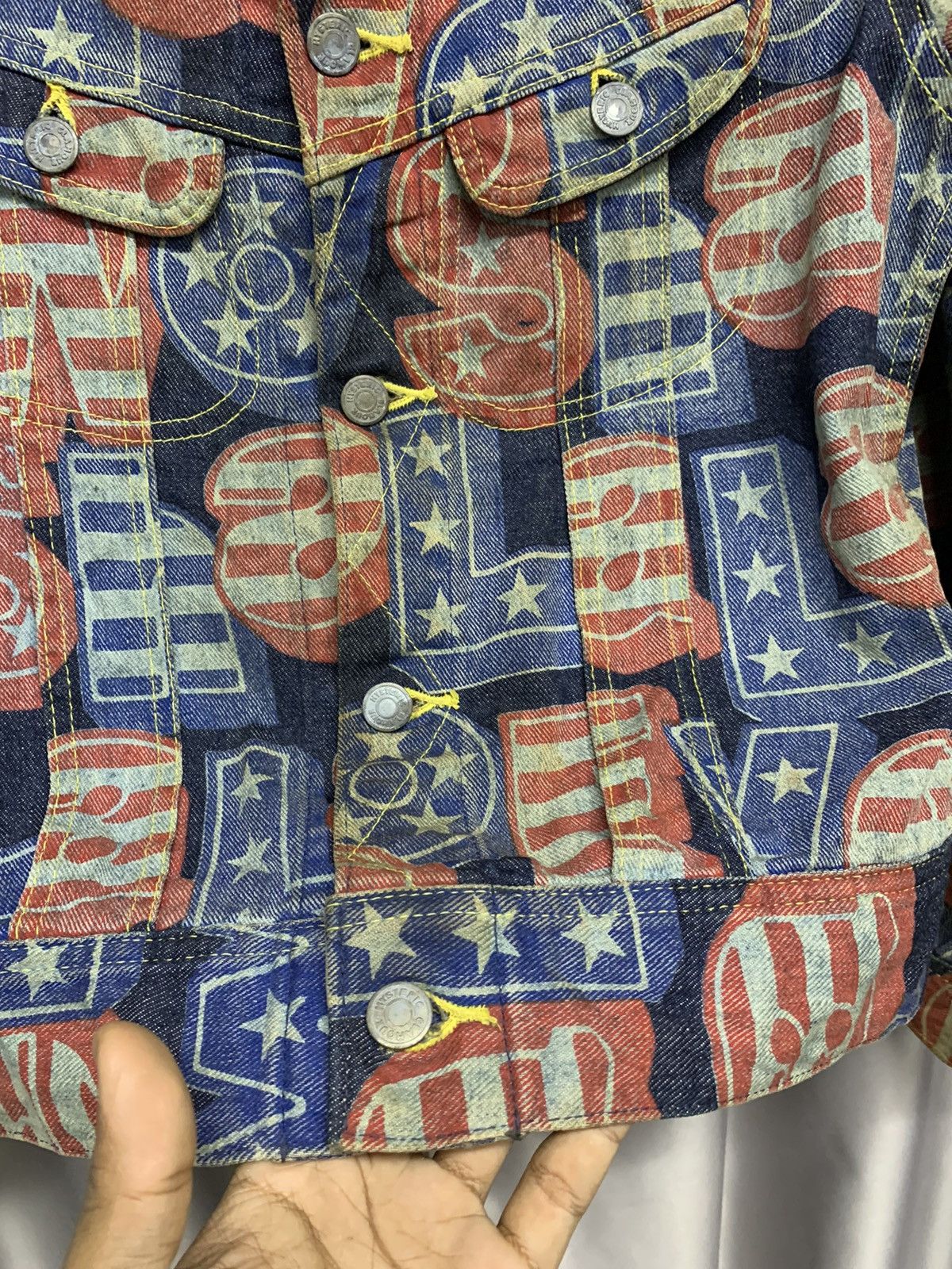 Hysteric Glamour 📌RARE📌VINTAGE HYSTERIC GLAMOUR DENIM JACKET FULLPRINT Size M / US 6-8 / IT 42-44 - 4 Thumbnail