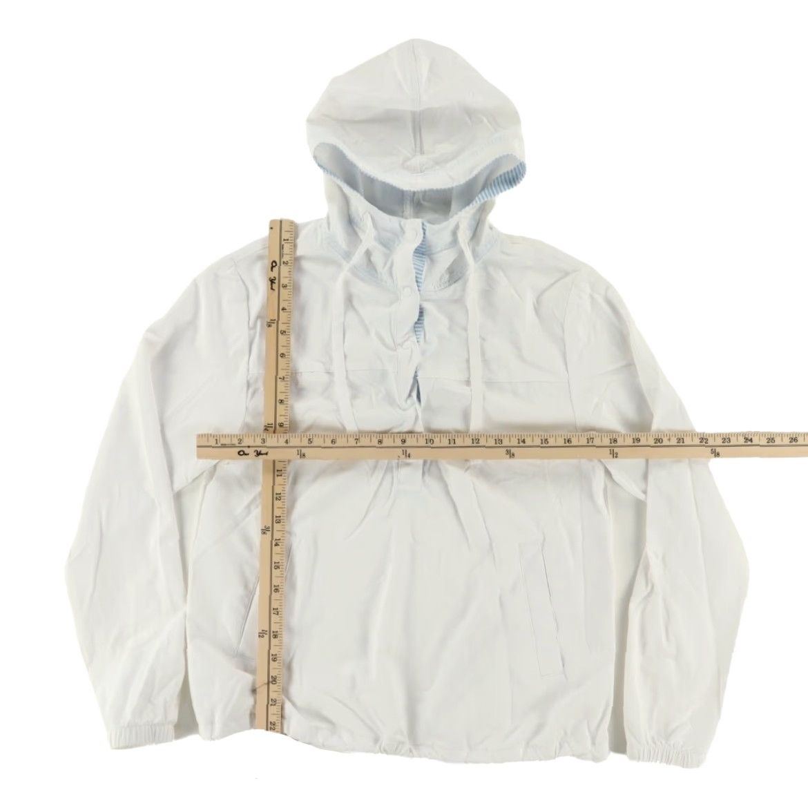 Southern Tide Southern Tide Hoodie Shirt Women's XS White Popover Anorak Long Sleeve Crew Neck Stretch Solid Vintage No Size XS / US 0-2 / IT 36-38 - 3 Thumbnail