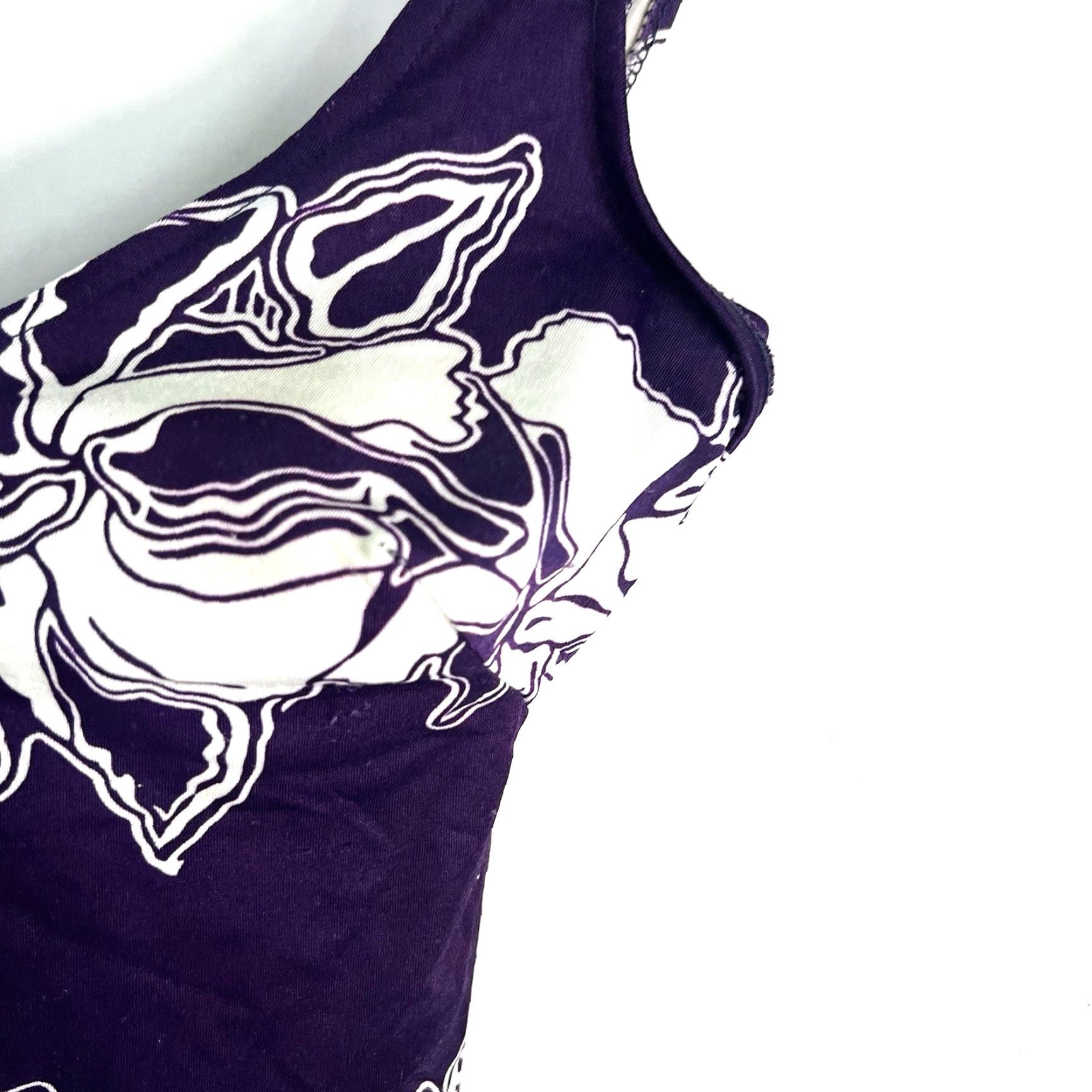 Vintage VINTAGE Rose Marie Reid Swimsuit 14 Women's 1960s Purple Boho Bathing Suit Retro Nylon Size ONE SIZE - 2 Thumbnail
