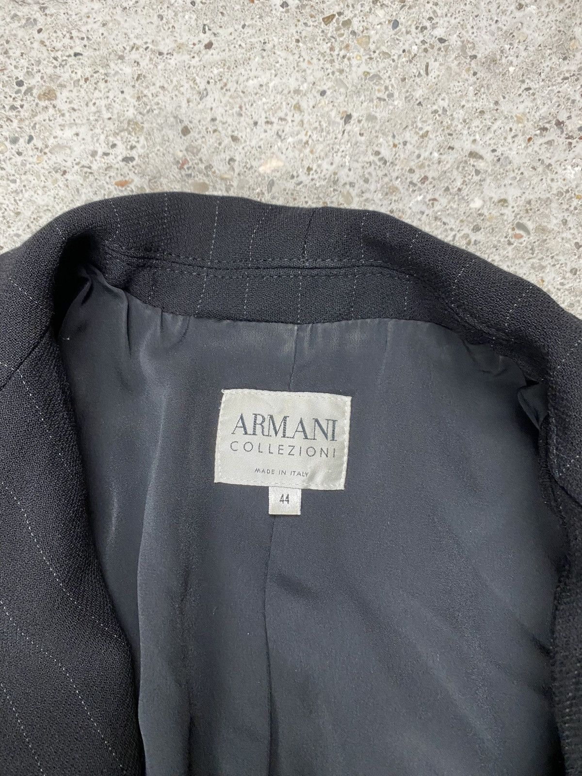 Armani Collezioni Armani collezioni vintage striped suit black wool old money Size 30" / US 8 / IT 44 - 4 Thumbnail