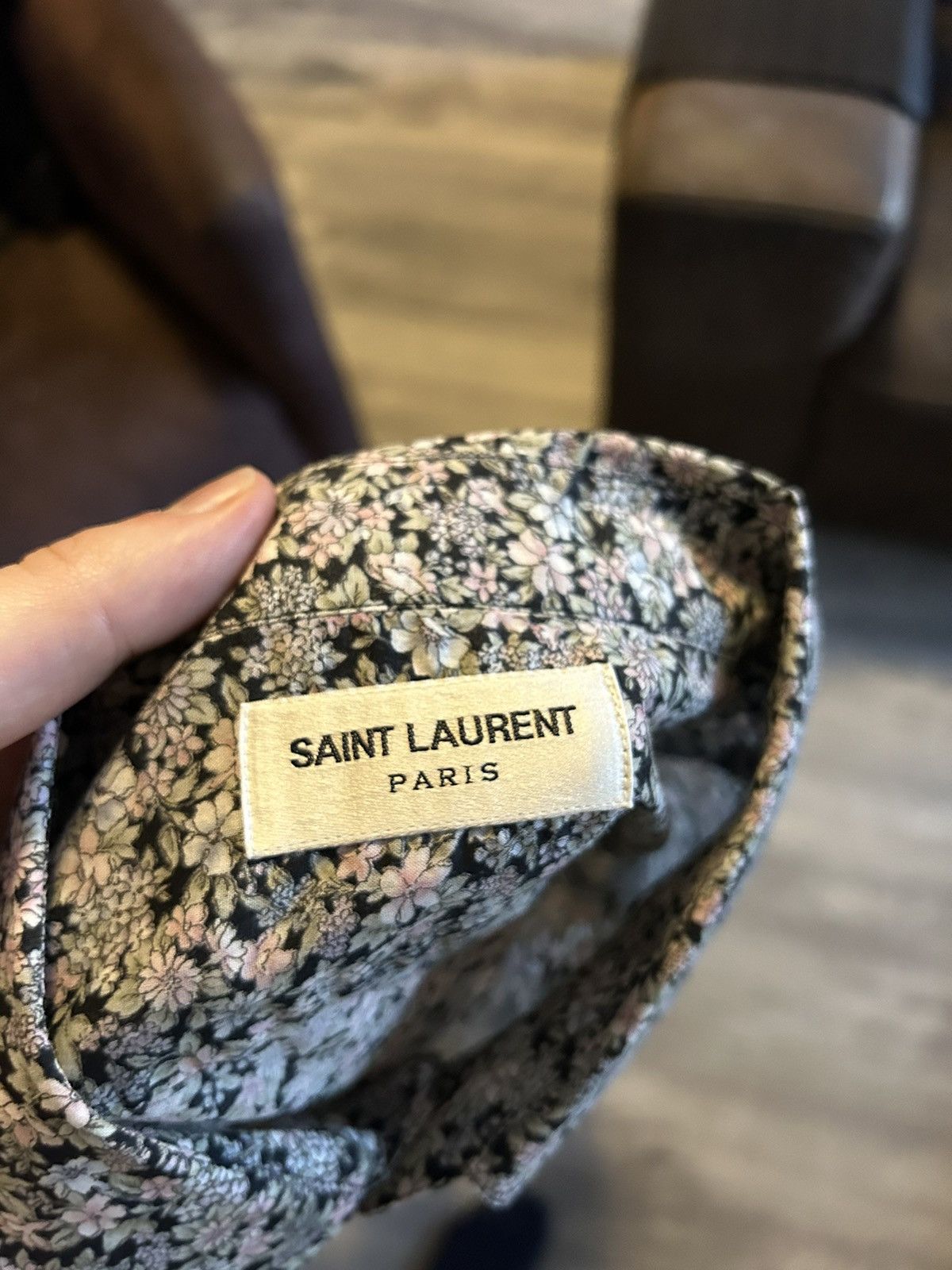Saint Laurent Paris Floral Print Shirt Size US L / EU 52-54 / 3 - 10 Thumbnail