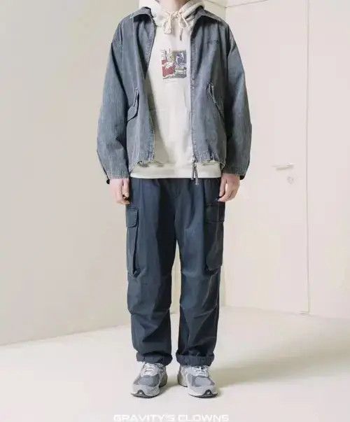 Japanese Brand 21SS Indigo Union Japan Navy Cargo Oversized Washed Pants Size US 32 / EU 48 - 4 Thumbnail