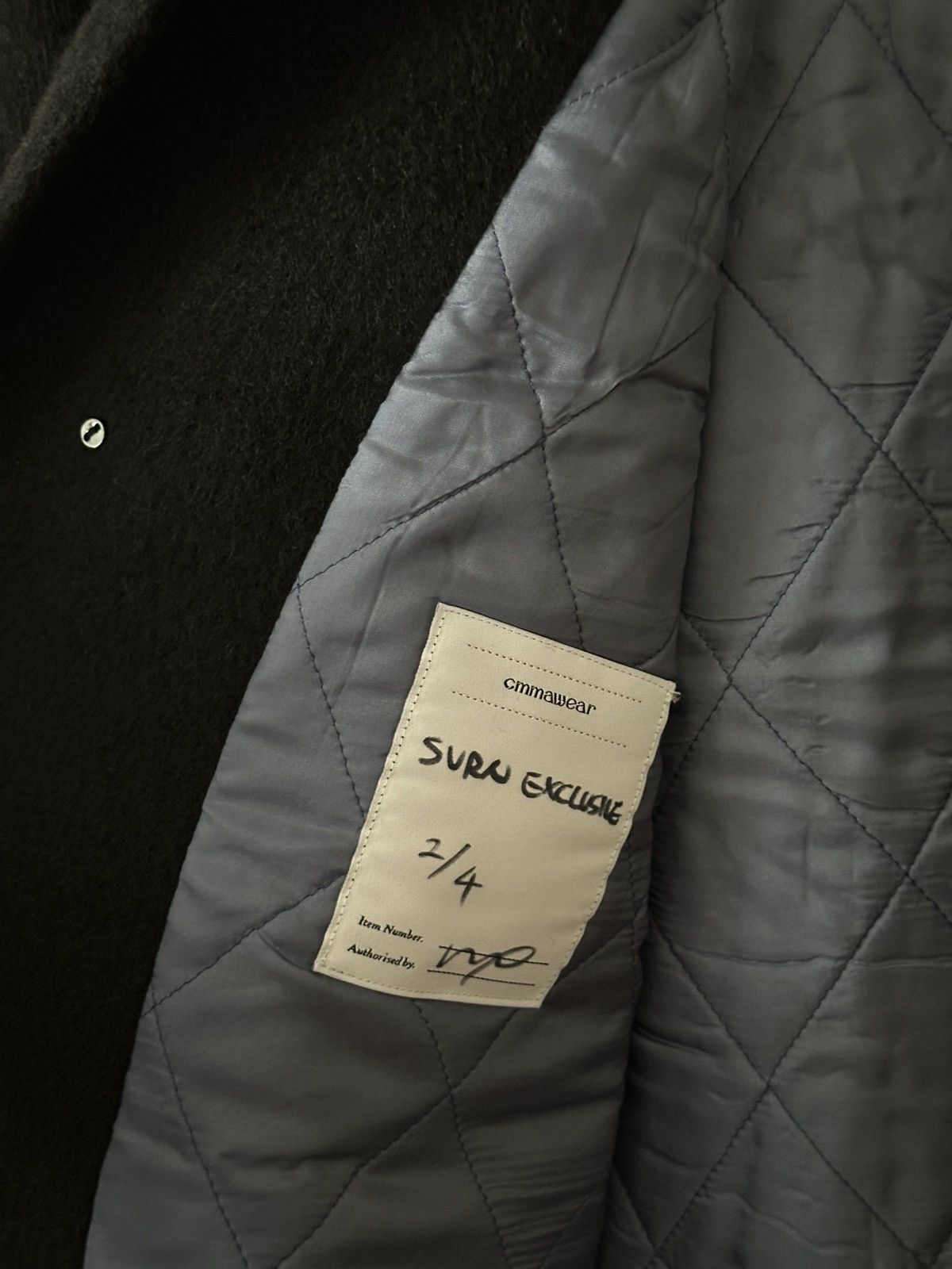 CMMAWEAR CMMAWEAR SVRN exclusive FW23 Thalassa coat in black Size US L / EU 52-54 / 3 - 8 Thumbnail