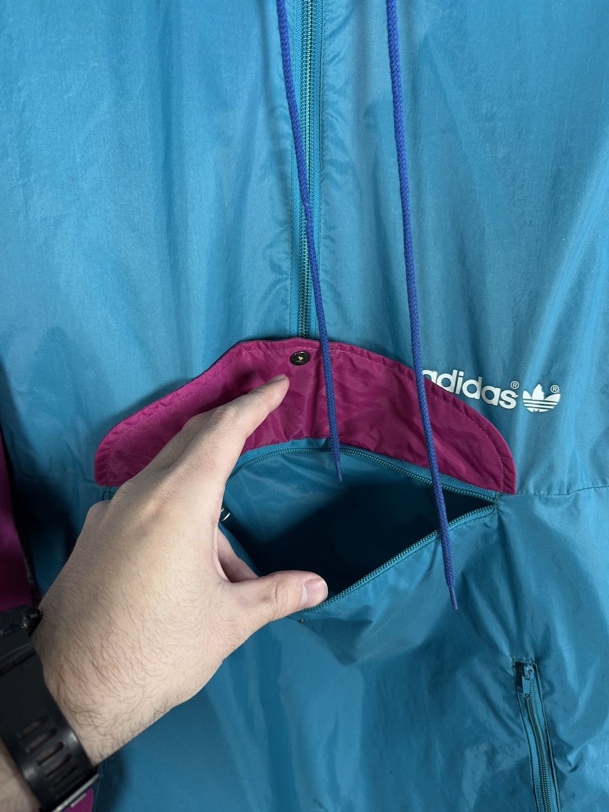 Adidas Adidas Vintage 90s Nylon Jacket Windbreaker Retro Size M Size US M / EU 48-50 / 2 - 7 Thumbnail