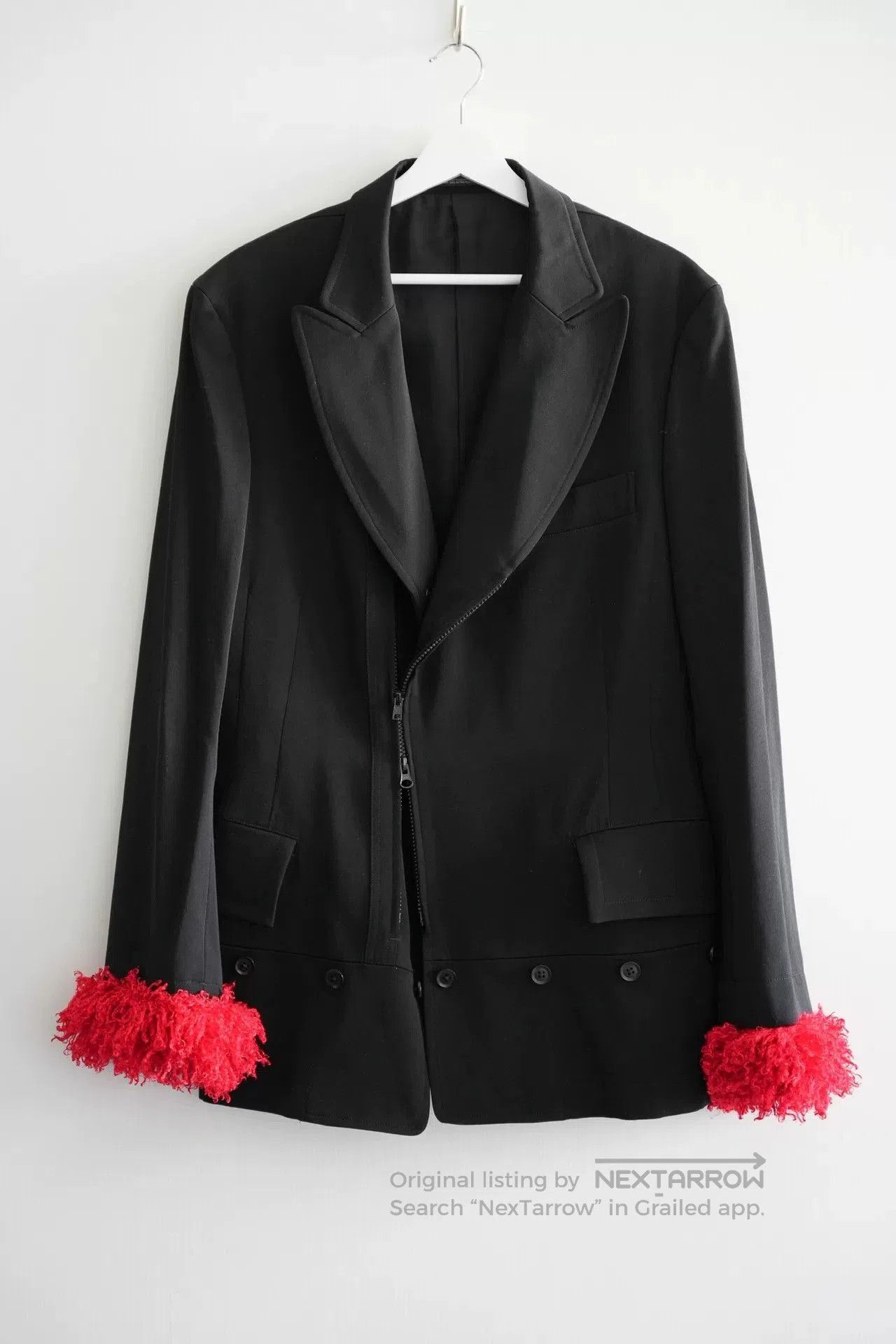Yohji Yamamoto yohji yamamoto black suit with red cuffs. Size US S / EU 44-46 / 1 - 1 Thumbnail