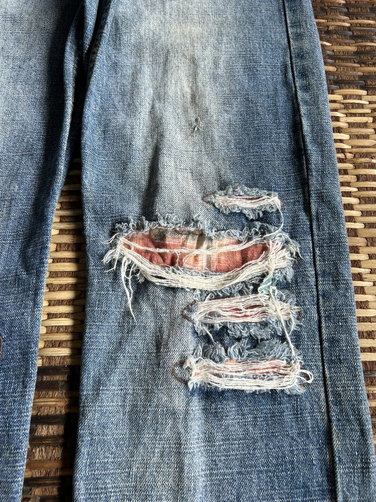 Japanese Brand × Kapital × Vintage Nylaus crew Japanese Distressed Denim Jeans Size US 30 / EU 46 - 4 Thumbnail