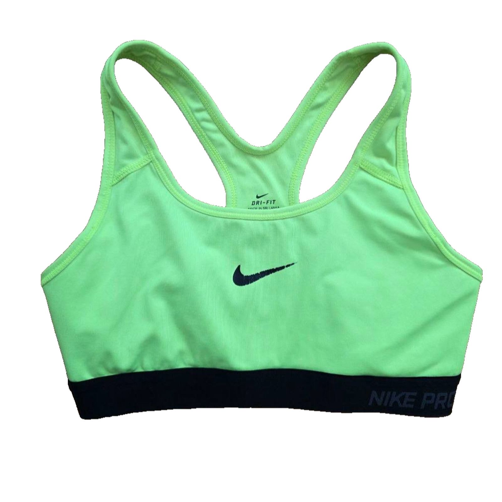 Nike Nike Pro Sports Bra Racerback Size S Neon green A001252 Size ONE SIZE - 1 Thumbnail