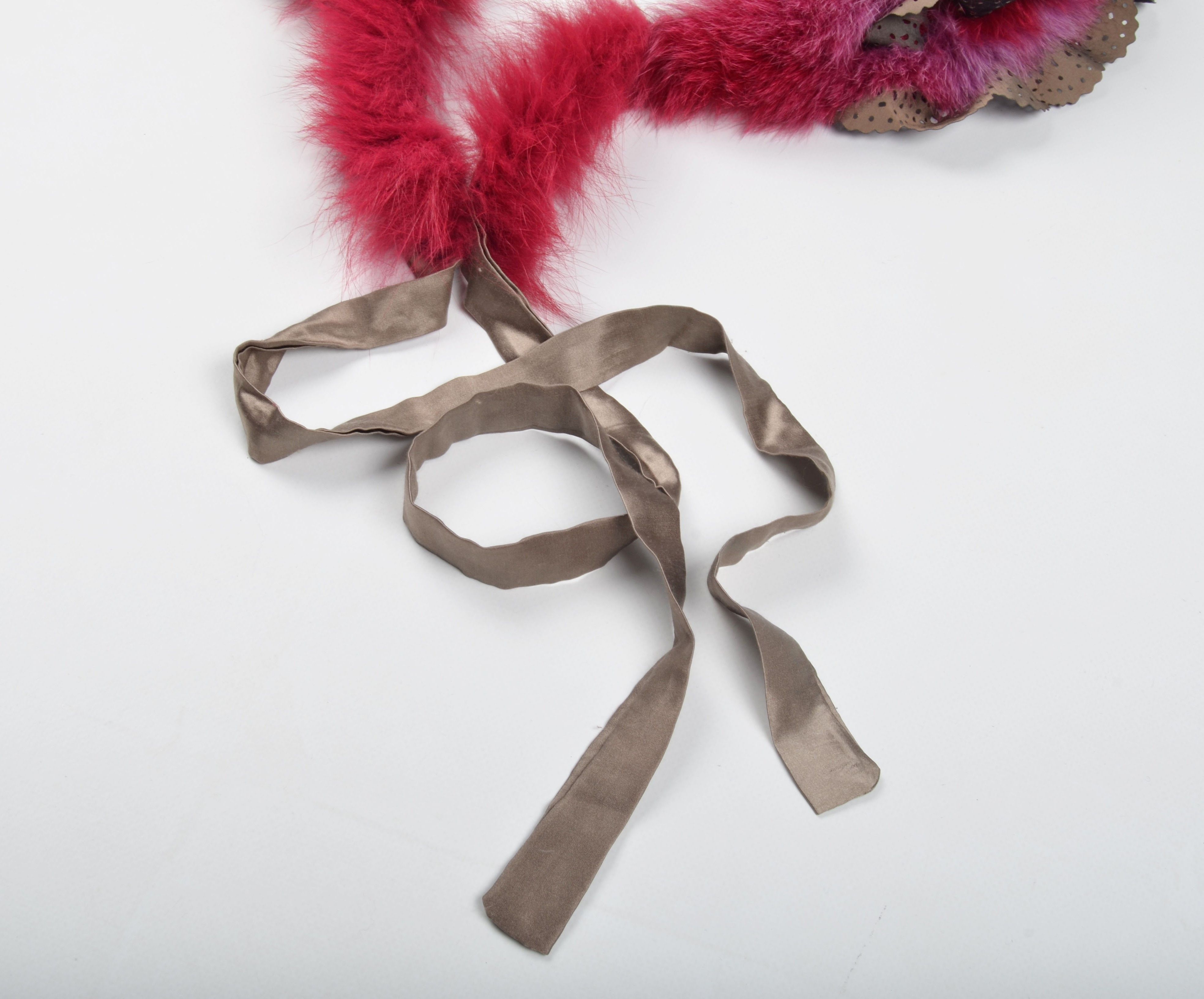 Vintage Tricot Chic Y2K Gothic Lolita Faux Fur Ruffle Collar Scarf Size ONE SIZE - 5 Thumbnail