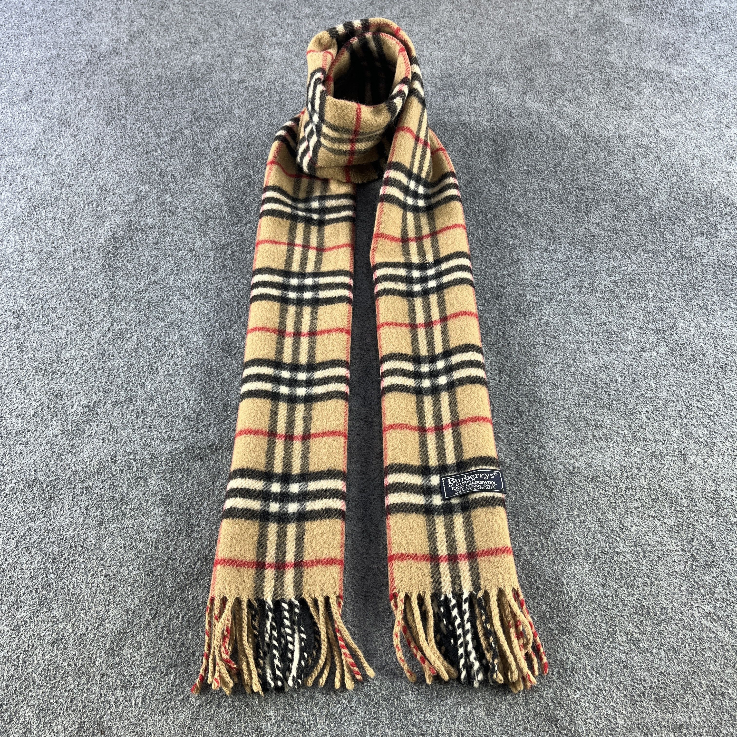 Vintage Burberrys Scarf / Muffler / Neckwear T1366
