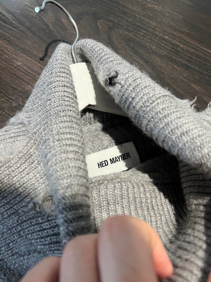 HED MAYNER Destroyed turtleneck sweater