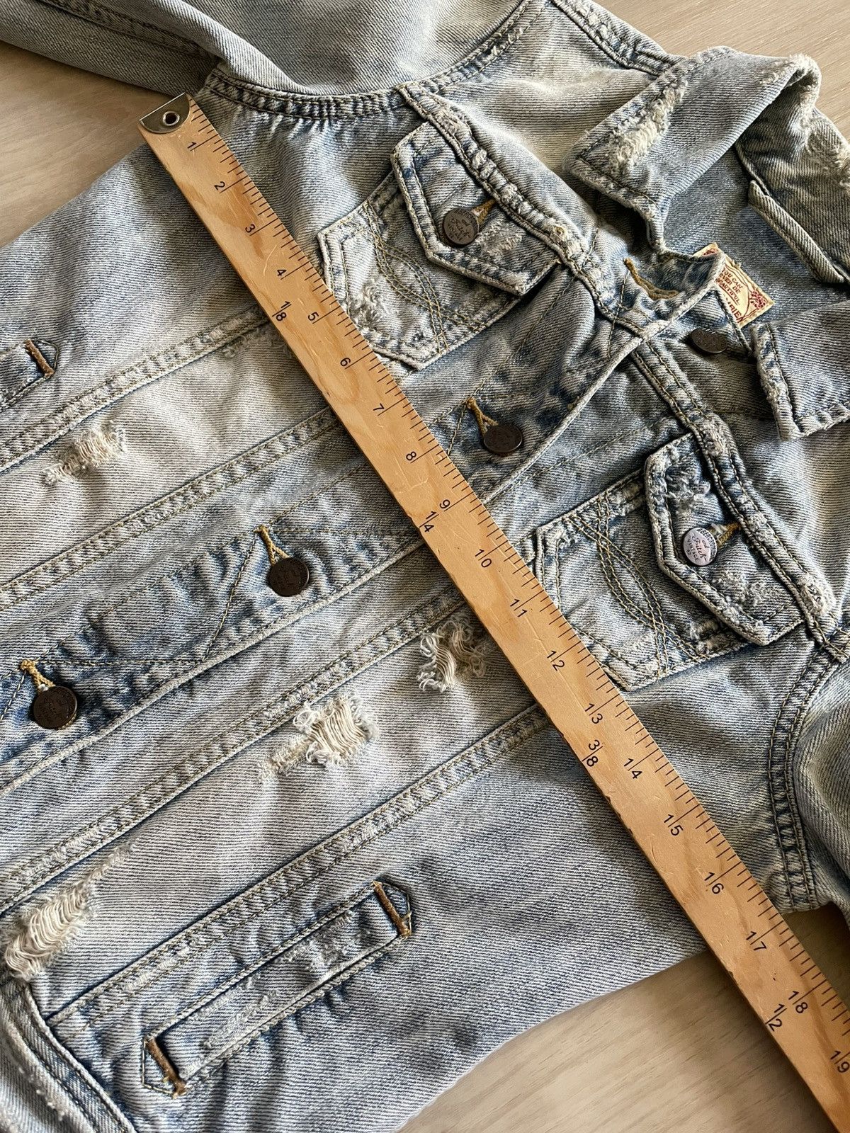 Abercrombie & Fitch Vintage Abercrombie & Fitch Distressed Denim Jacket Sz S Size S / US 4 / IT 40 - 8 Thumbnail