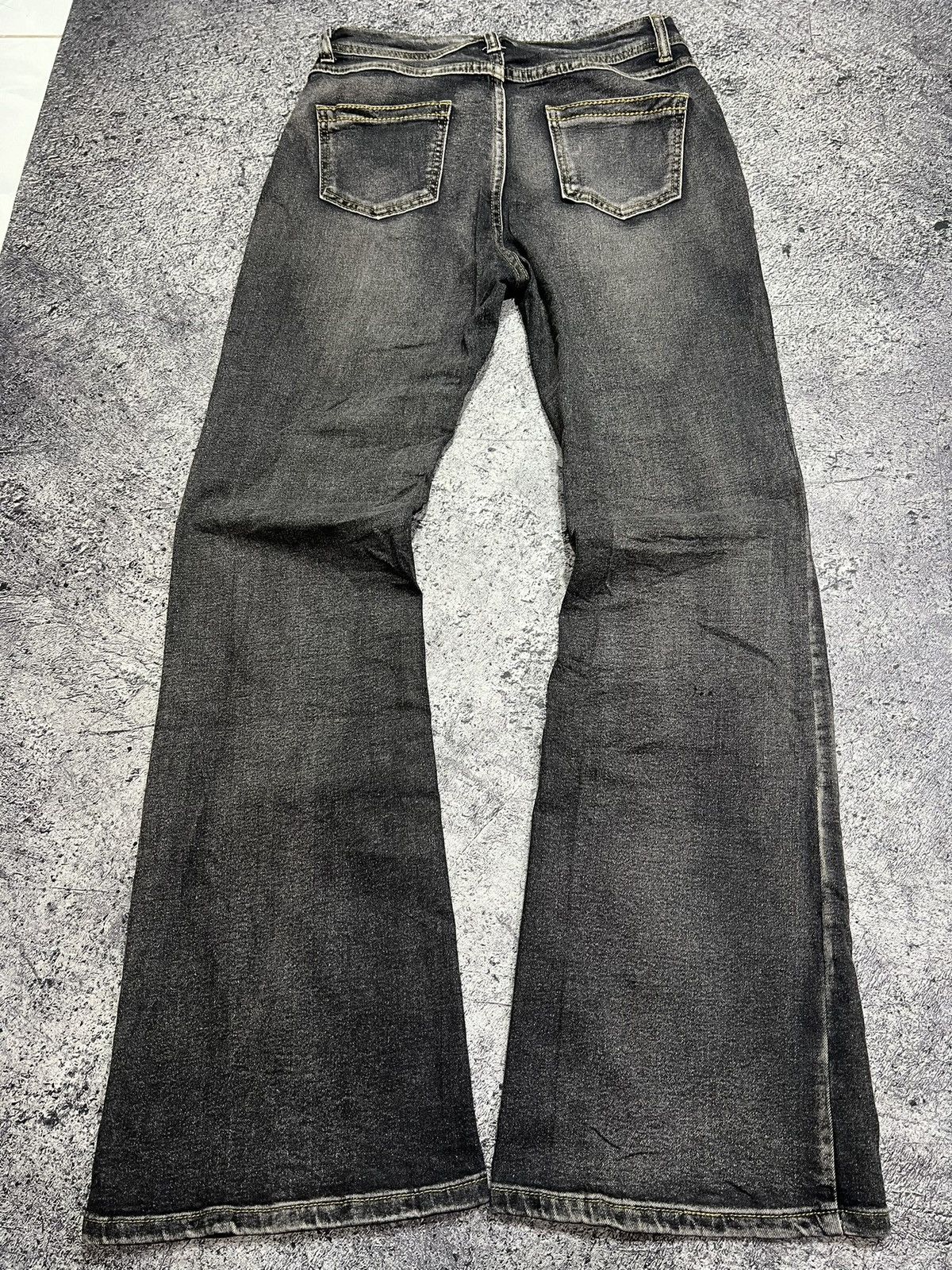 Helmut Lang 2000s Japanese Hysteric Tornado Mudwash Flare Jeans y2k Lgb Size US 27 - 2 Thumbnail