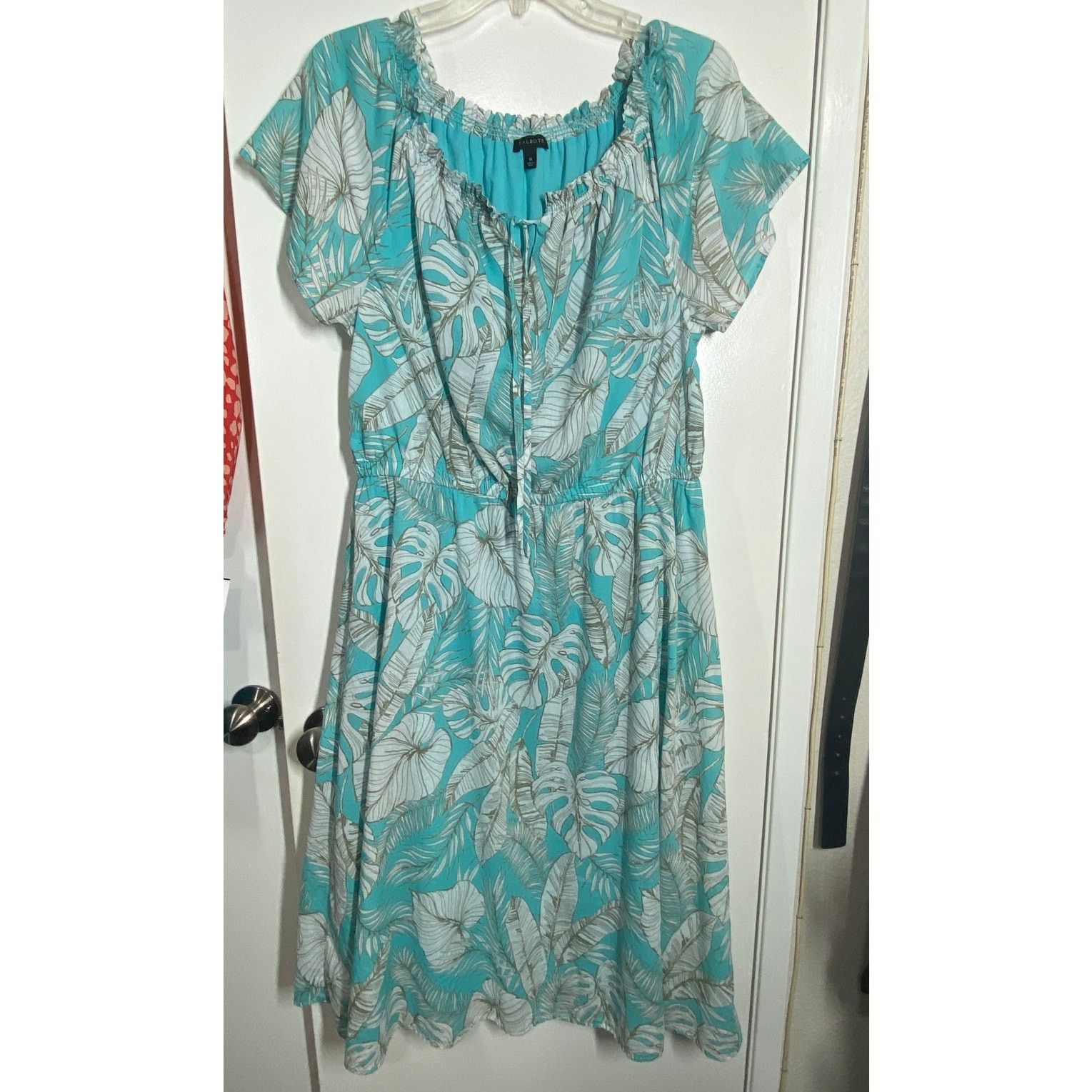Talbots Talbots Cotton Tropical Short Sleeve Tropical Midi Dress 10 Size L / US 10 / IT 46 - 2 Thumbnail