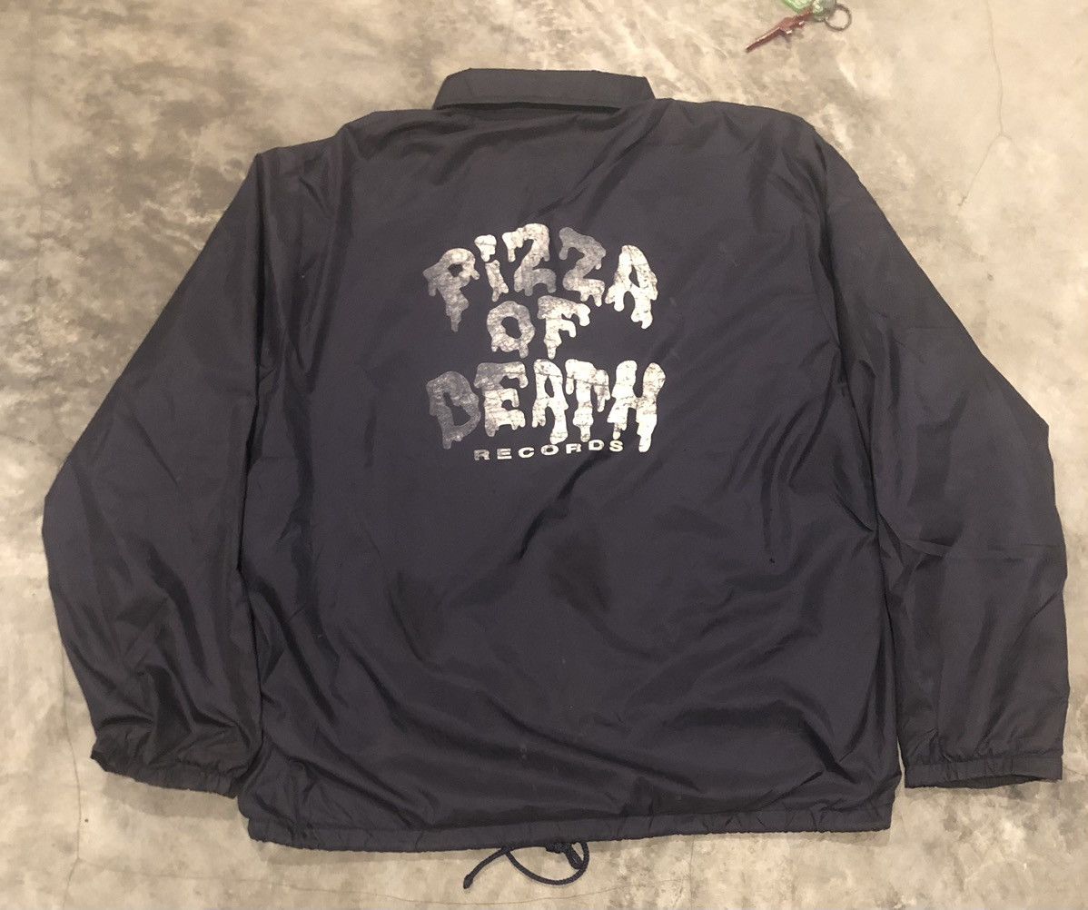 image of Band Tees x Vintage Pizza Of Death Records Winbreaker 90's in Black, Men's (Size Large)