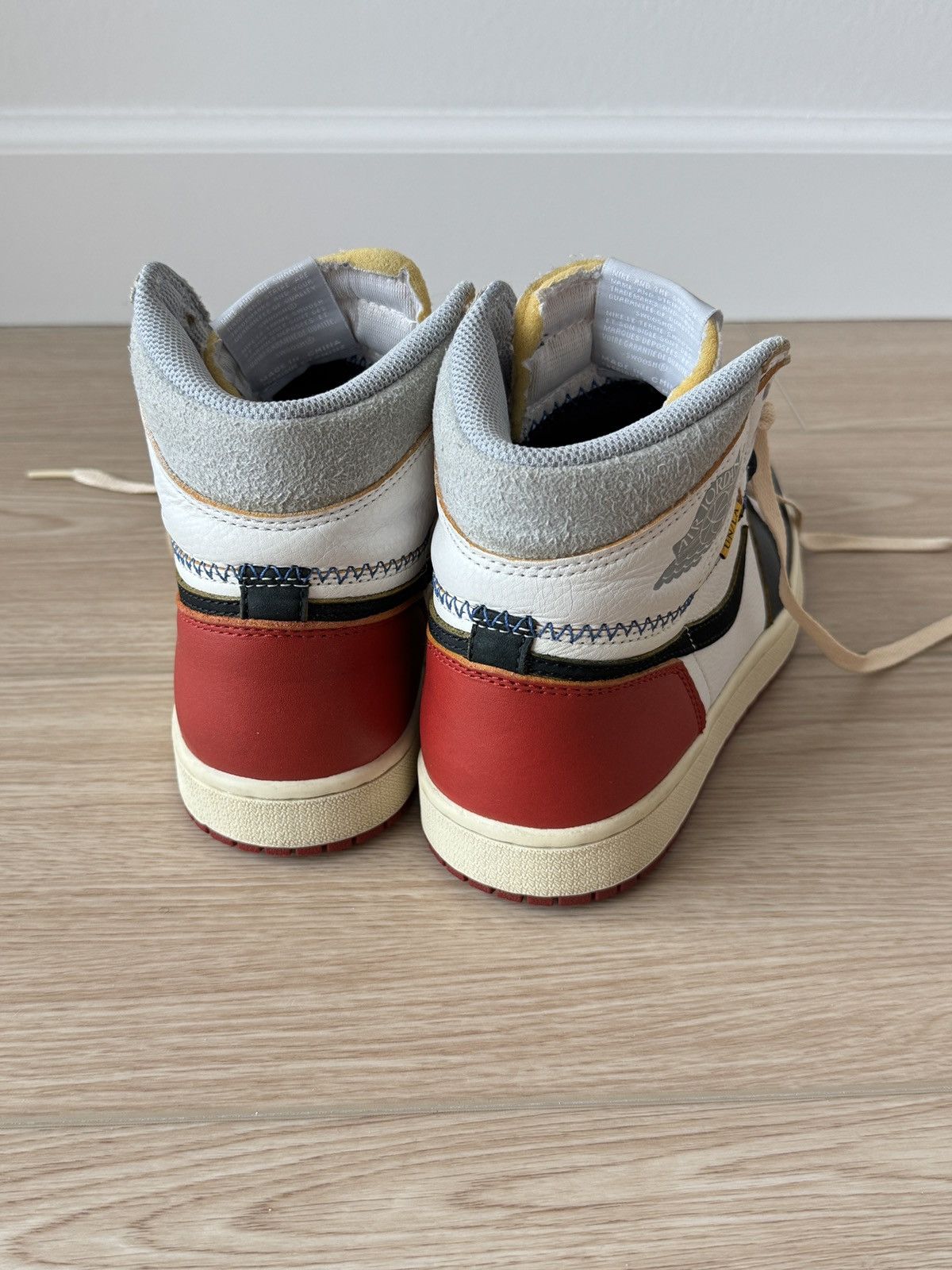 Jordan Brand Union Jordan 1 Black Toe Neutral Grey Size US 6.5 / EU 39-40 - 4 Thumbnail
