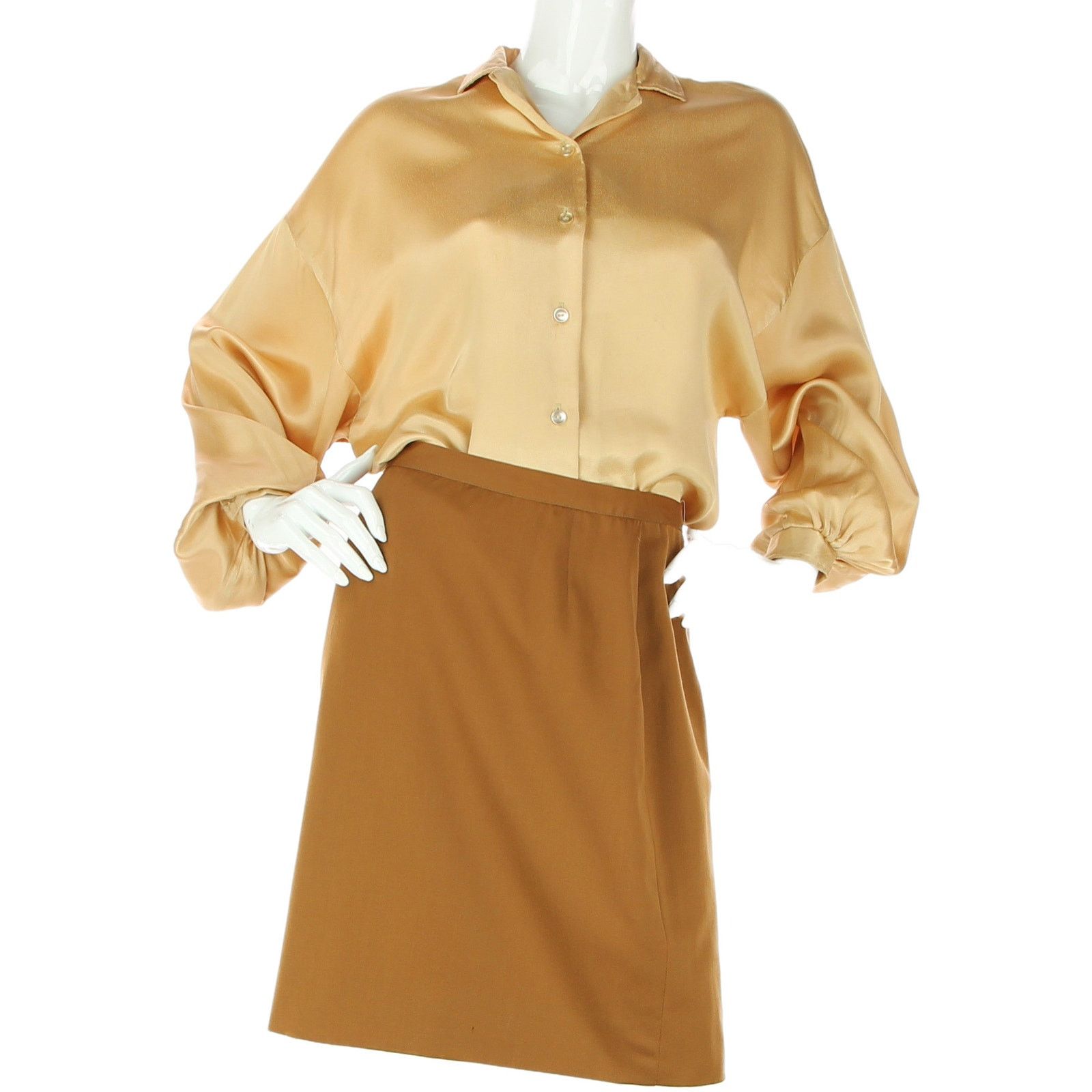 Cacharel Retro Mod Brown Wool Skirt 27