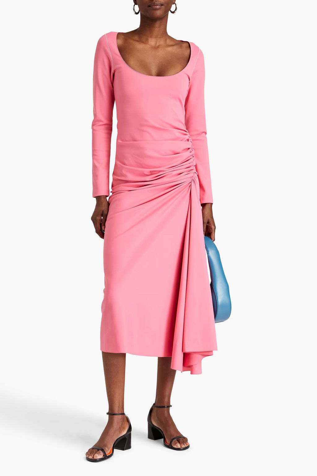 Marni o1y1025 Midi Dress in Pink Size XS / US 0-2 / IT 36-38 - 2 Thumbnail