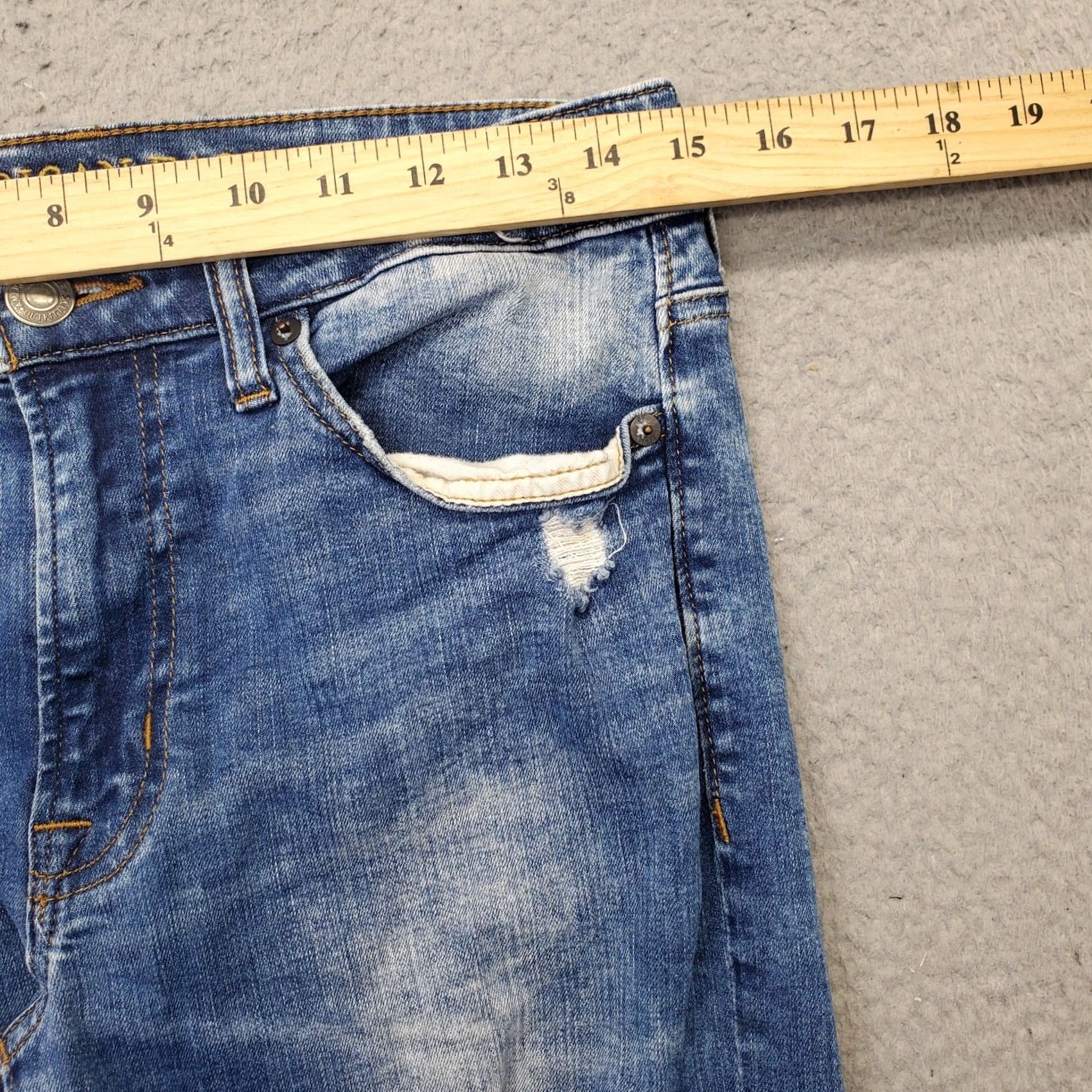 American Eagle Outfitters American Eagle Outfitters Jeans Womens 29x30 Blue Denim Distressed Regular Straight 5-Pocket Design Denim Blue Menus: N/A Size 29" - 6 Thumbnail