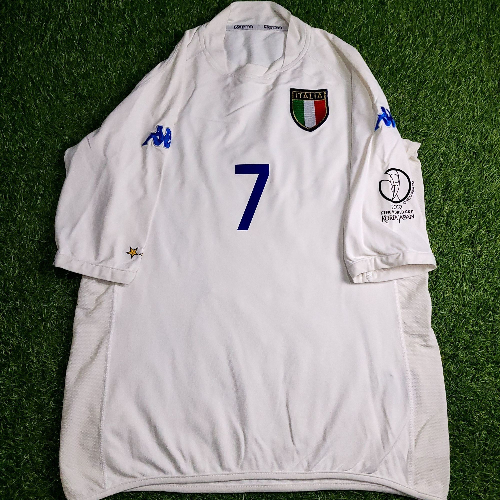 Kappa Del Piero Italy Kappa 2002 WORLD CUP Away Soccer Jersey L Size US L / EU 52-54 / 3 - 2 Thumbnail