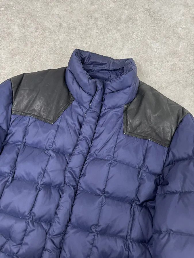 Balmain 2010s Balmain Blue Leather Shoulder Patch Puffer Jacket Size US M / EU 48-50 / 2 - 5 Thumbnail