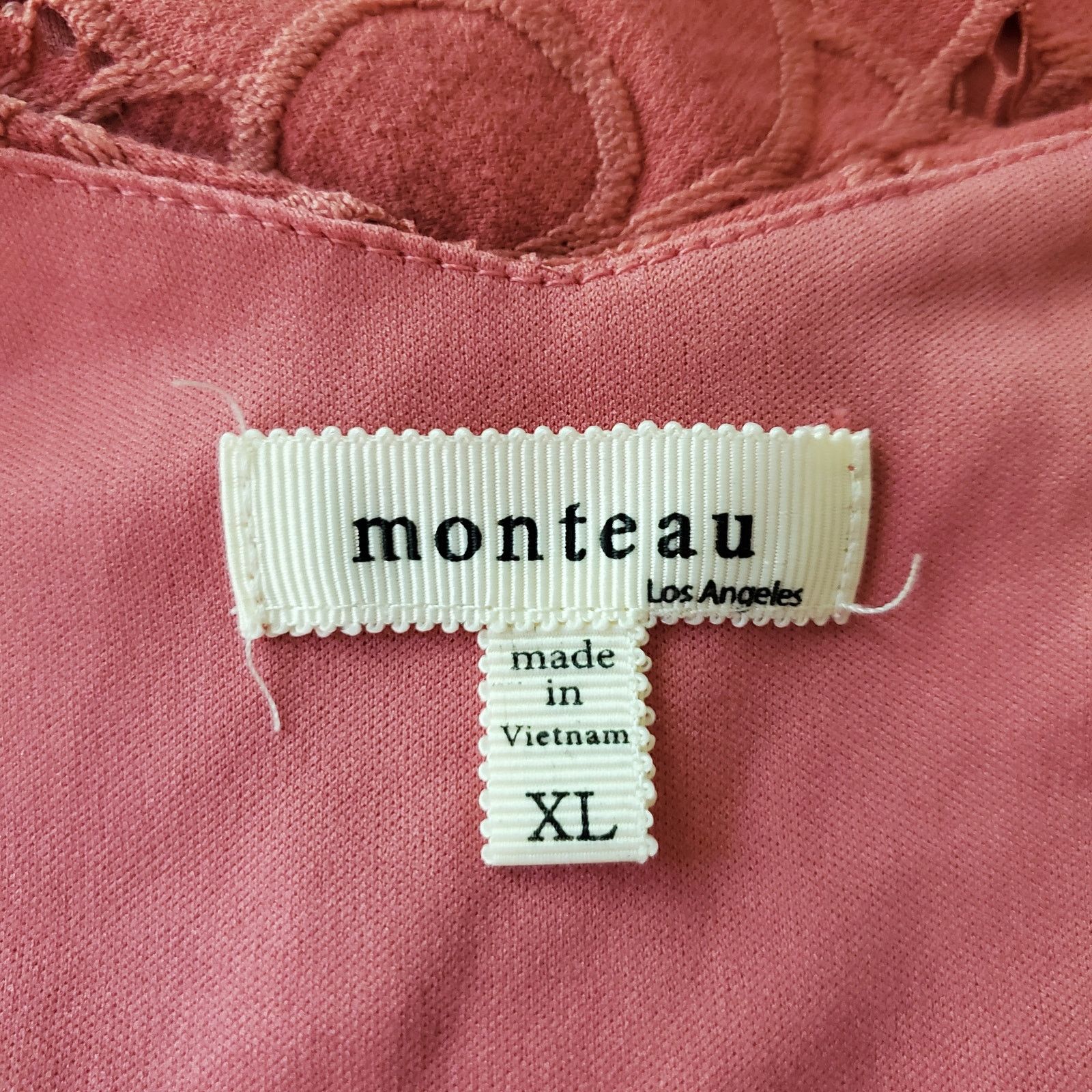 Nordstrom Monteau Mauve Pink Lace Top XL Size XL / US 12-14 / IT 48-50 - 5 Thumbnail