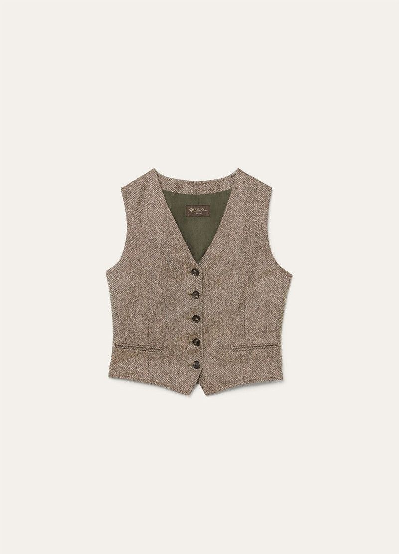 Loro Piana o1srvl11e0526 FAP3839 Teodoro Vest in Brown Size M / US 6-8 / IT 42-44 - 1 Thumbnail