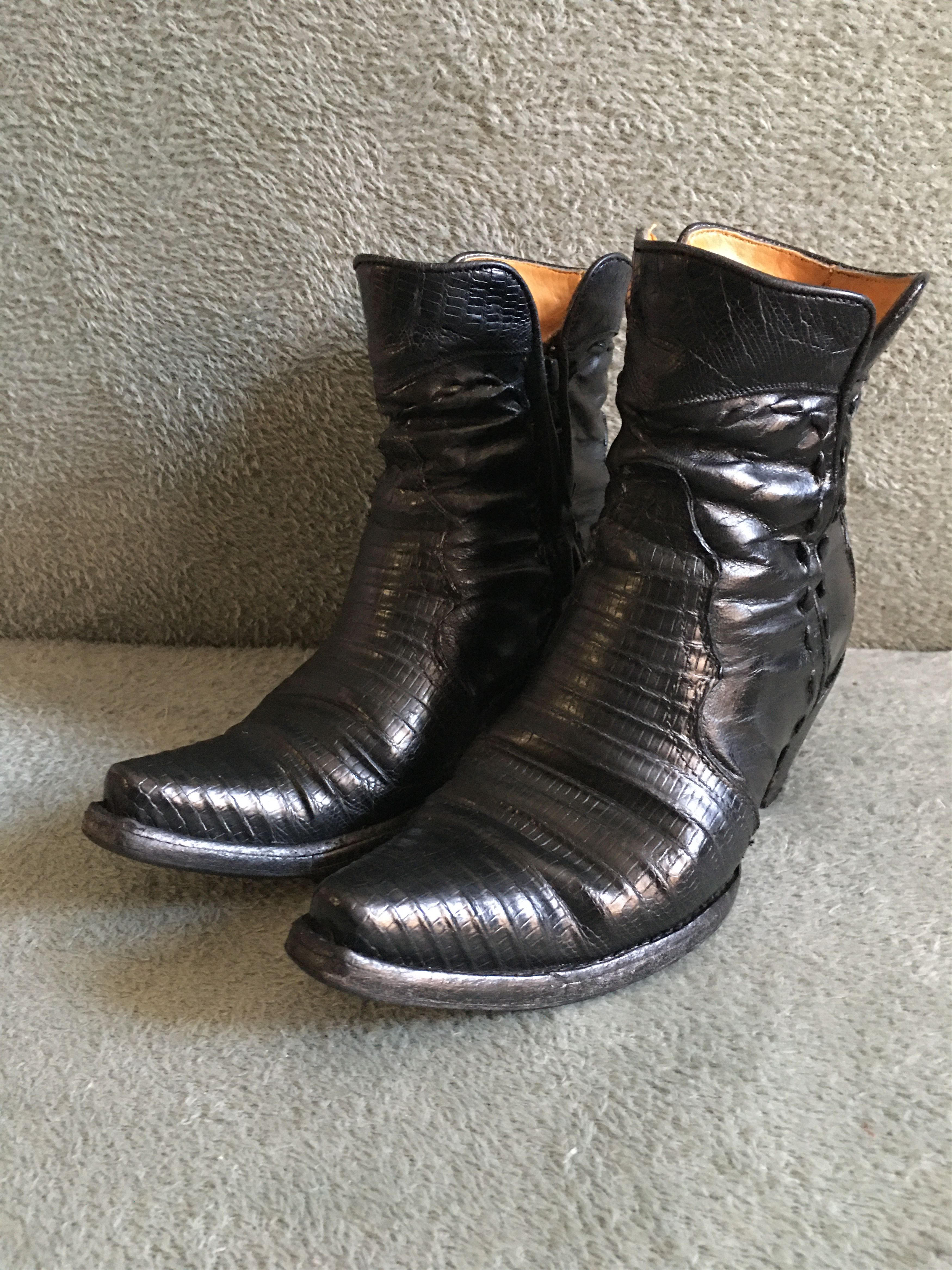Handmade × Old Gringo Old Gringo Mexicana Croco Embossed Ankle Boots EU35 US5.5 Size US 5.5 / IT 35.5 - 8 Thumbnail