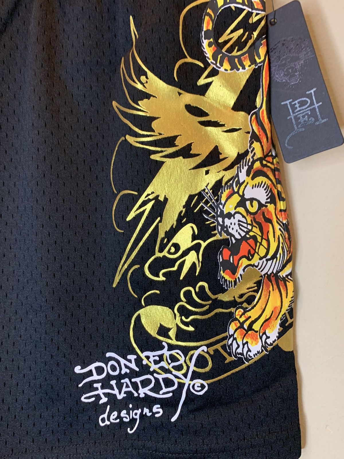 Ed Hardy *RARE* New Ed Hardy Tiger All Over Print Heavy Mesh Shorts L Size US 34 / EU 50 - 3 Thumbnail
