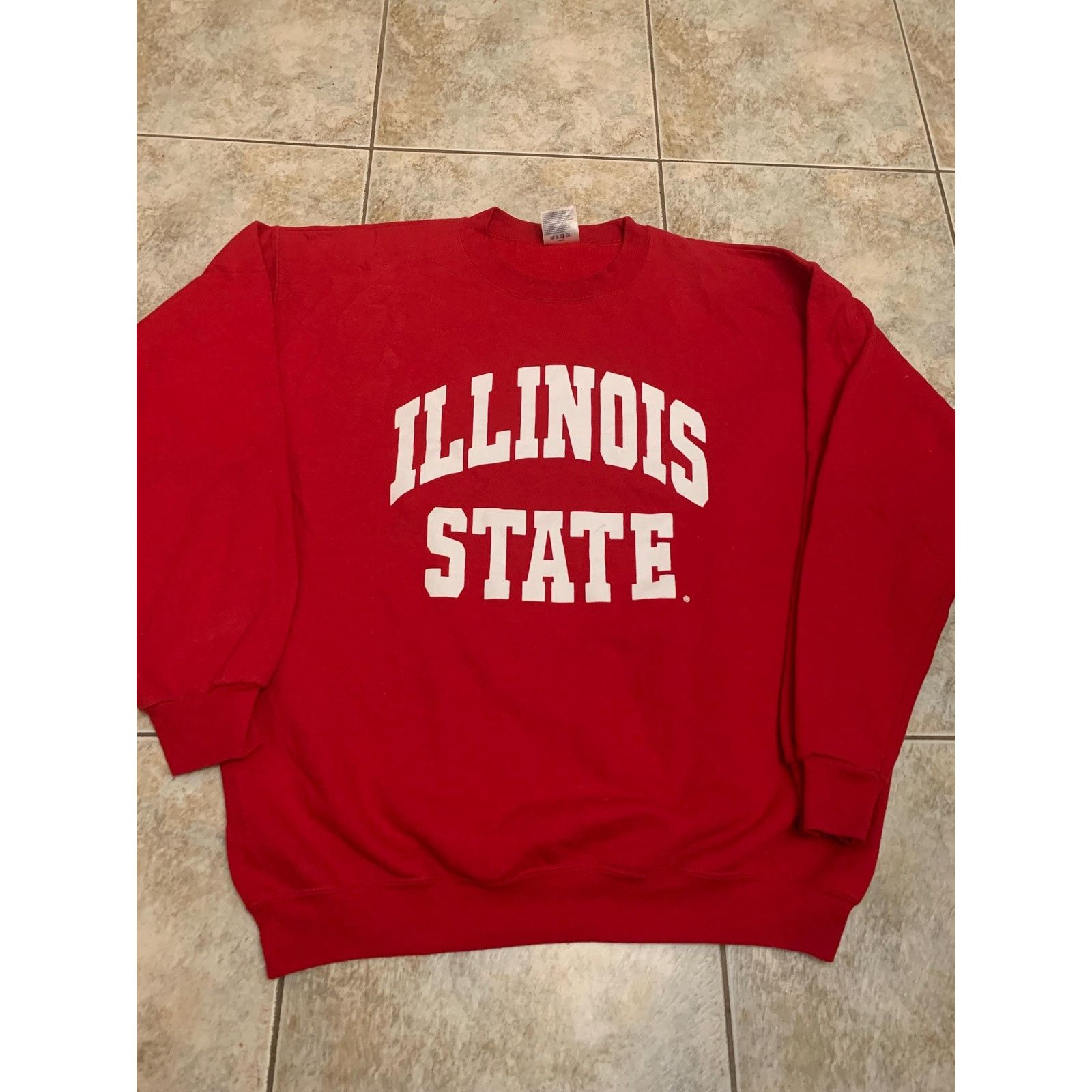 Port & Company Vintage Illinois state university crewneck Sweater large Size L / US 10 / IT 46 - 1 Thumbnail