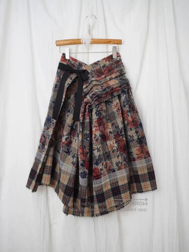 Comme des Garcons Comme Des Garcons size S Floral Layered Wrap Skirt Size 23" - 6 Thumbnail