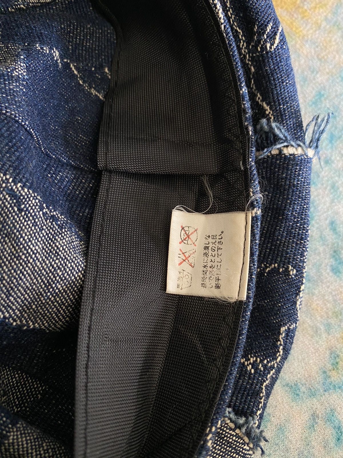 Japanese Brand Vintage Bakerboy Blue Denim Strips Distressed Japan Size ONE SIZE - 6 Thumbnail