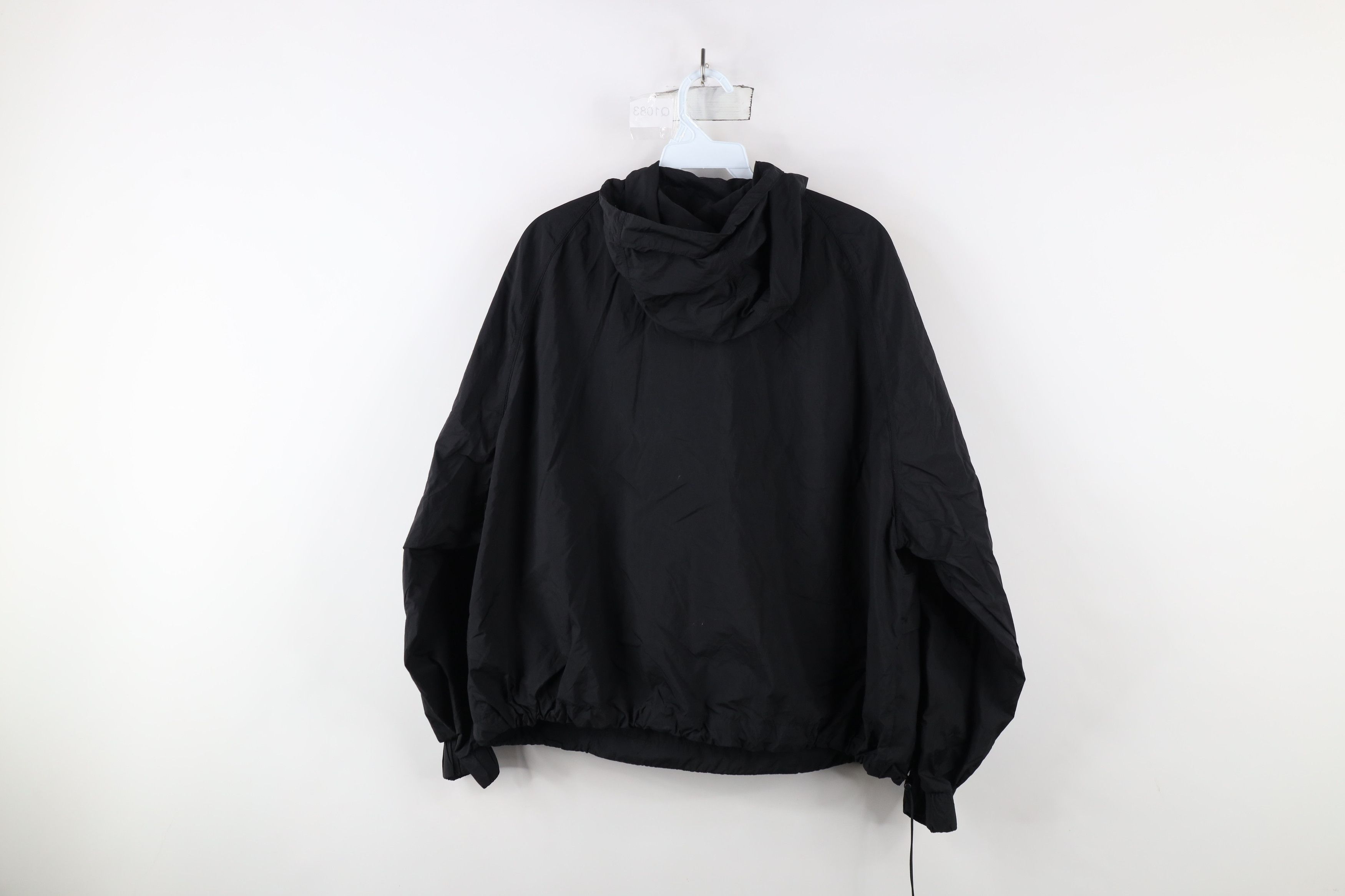 Adidas × Vintage Retro Adidas Baggy Cropped Fit Hooded Windbreaker Jacket Size L / US 10 / IT 46 - 10 Thumbnail